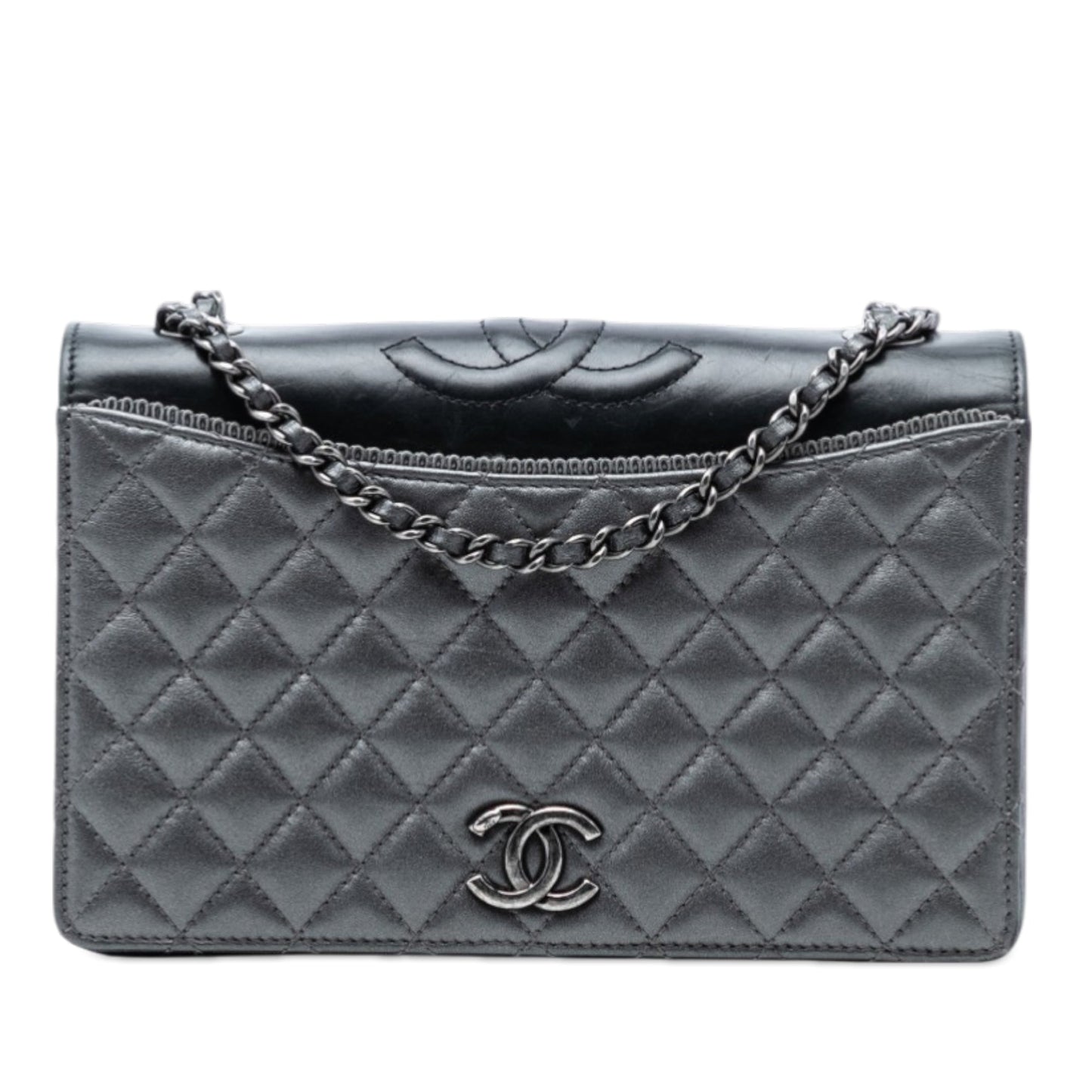 Small Quilted Metallic Lambskin Ballerine Flap