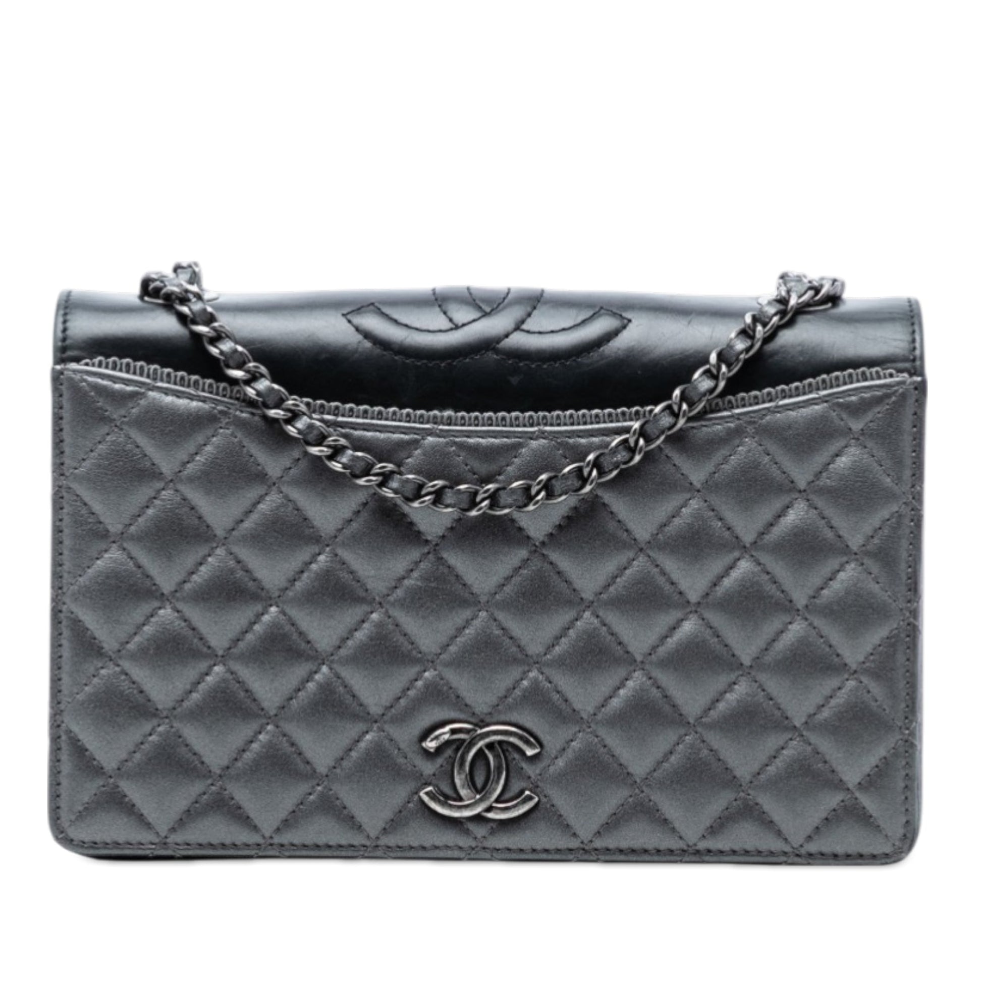 Small Quilted Metallic Lambskin Ballerine Flap