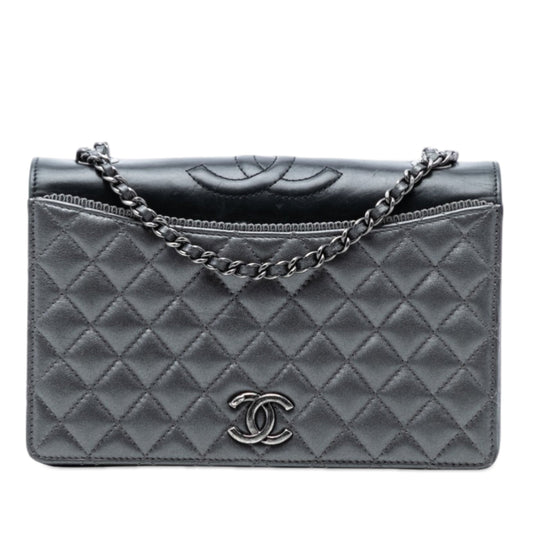 Small Quilted Metallic Lambskin Ballerine Flap