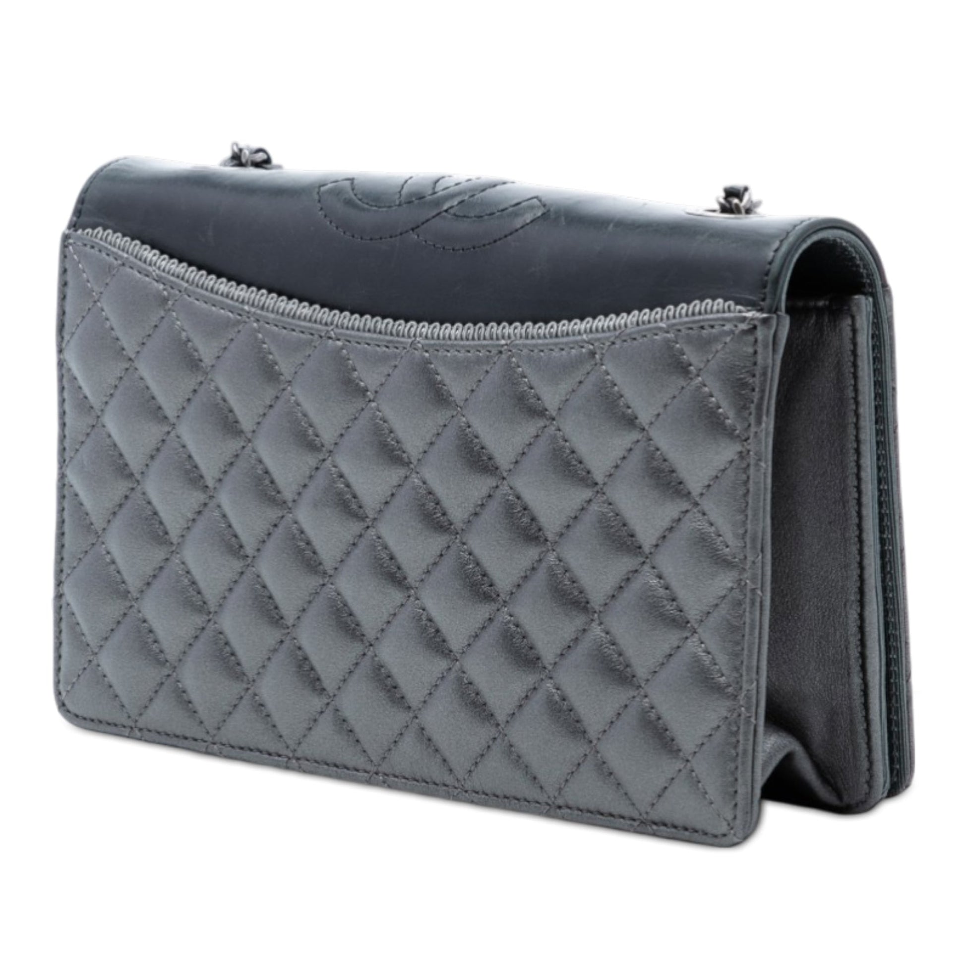 Small Quilted Metallic Lambskin Ballerine Flap