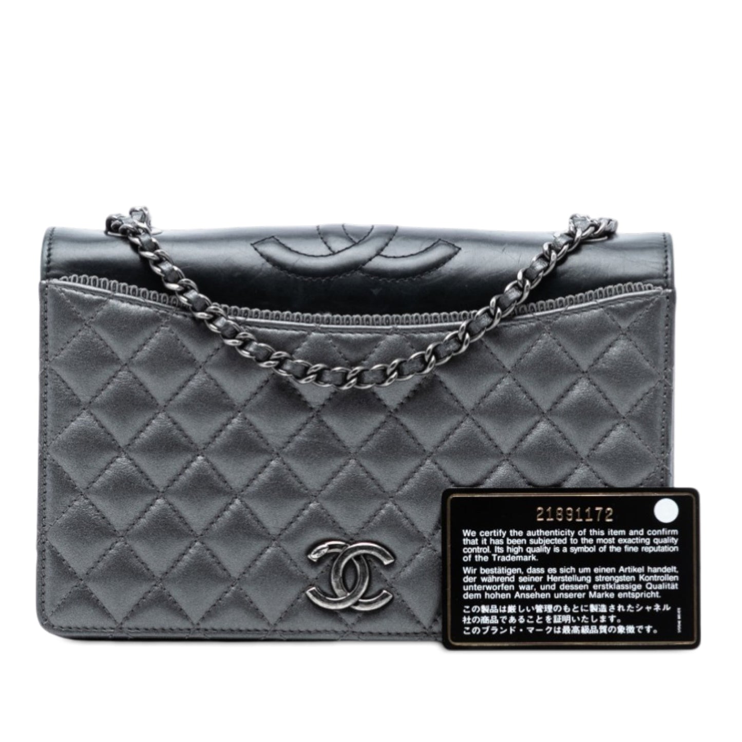 Small Quilted Metallic Lambskin Ballerine Flap