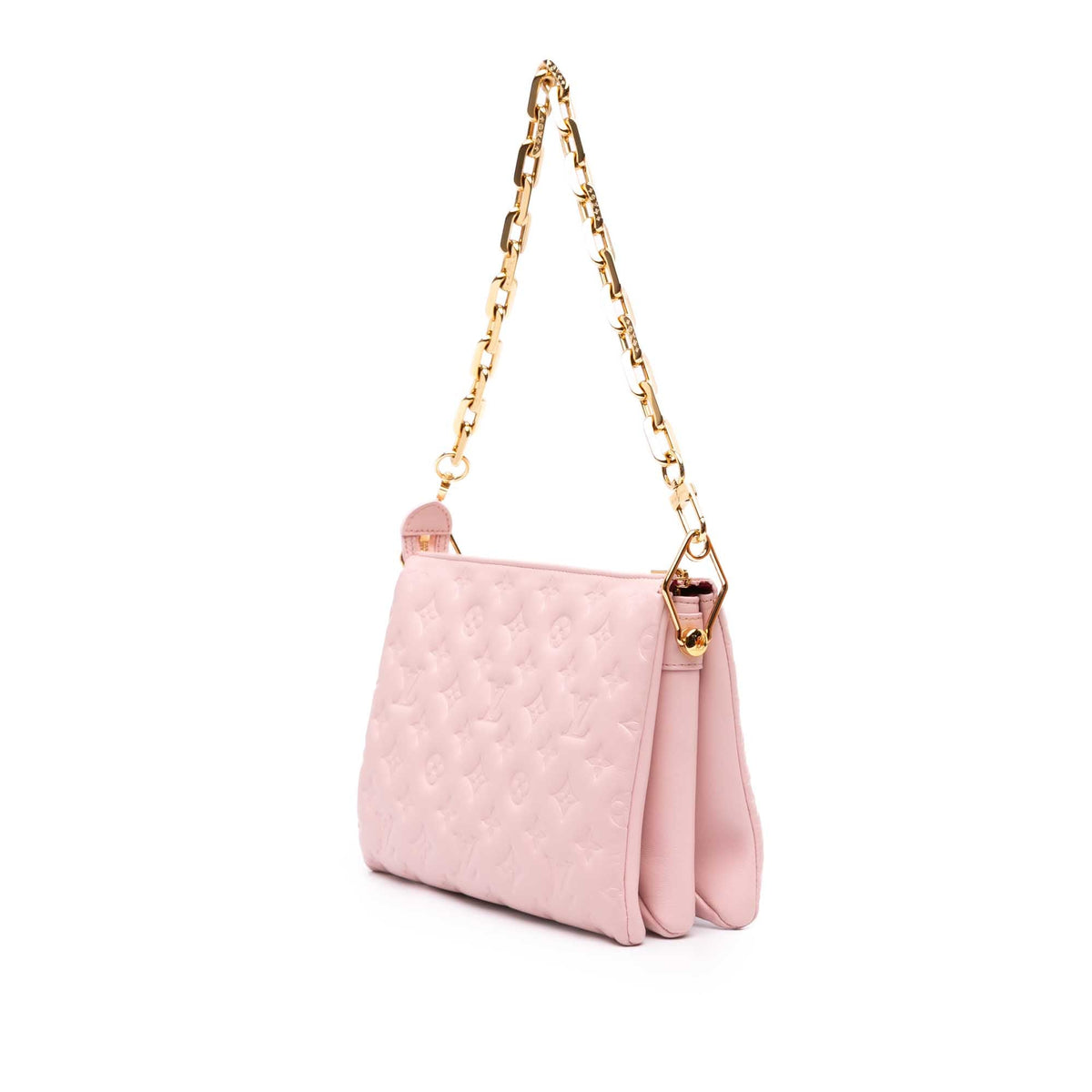 Louis Vuitton Monogram Embossed Puffy Lambskin Coussin PM