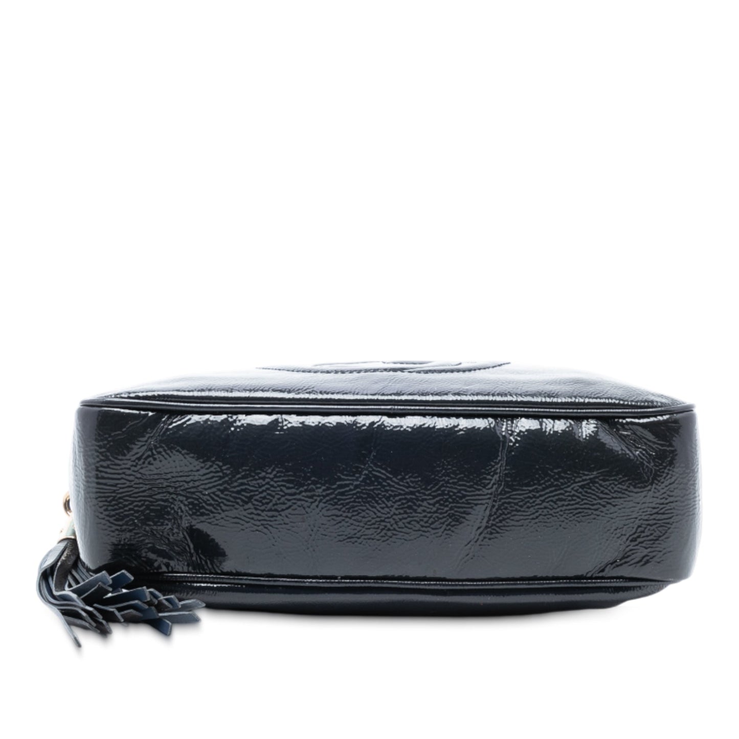 Patent Soho Chain Zip Shoulder Bag