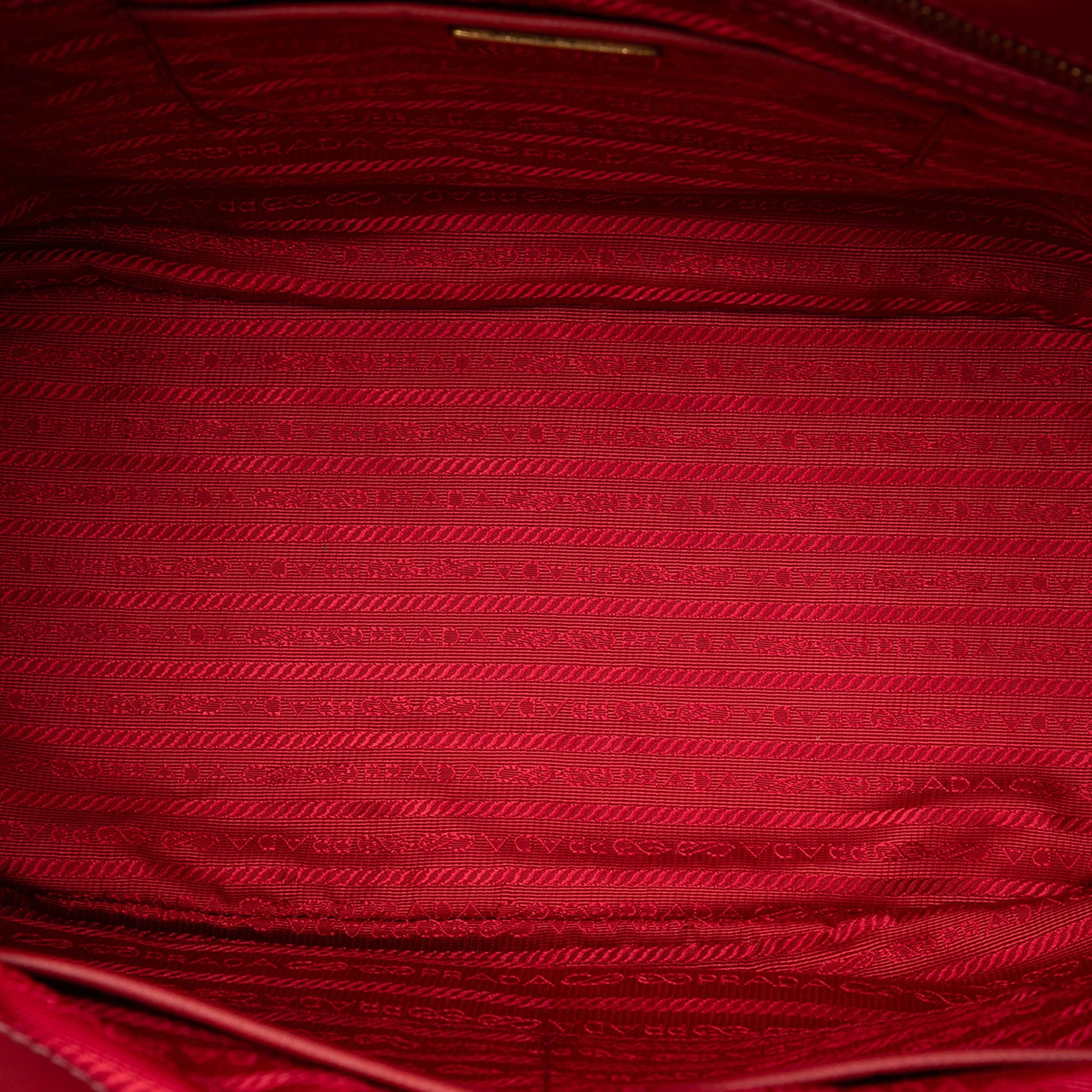 Prada Large Saffiano Lux Galleria Double Zip Satchel
