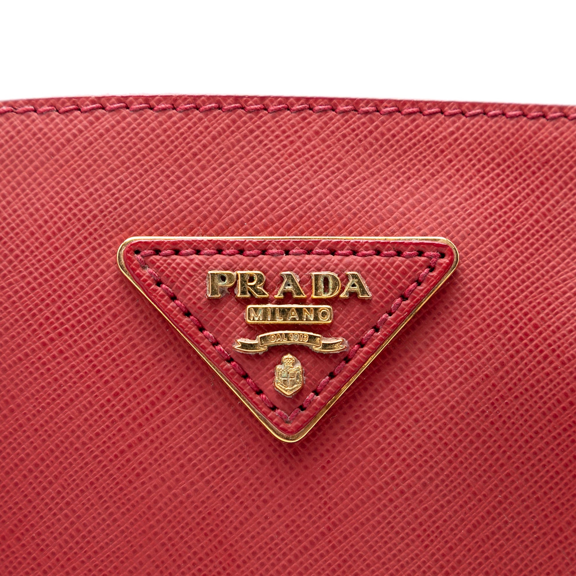 Prada Large Saffiano Lux Galleria Double Zip Satchel