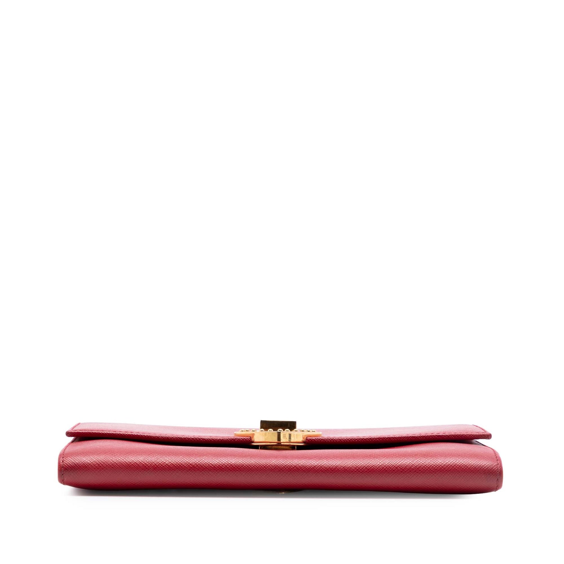 Prada Saffiano Heart Wallet On Chain