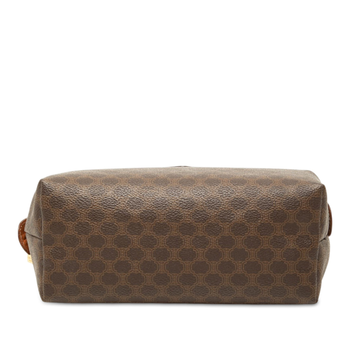 Celine Macadam Coated Canvas Clutch — Brown