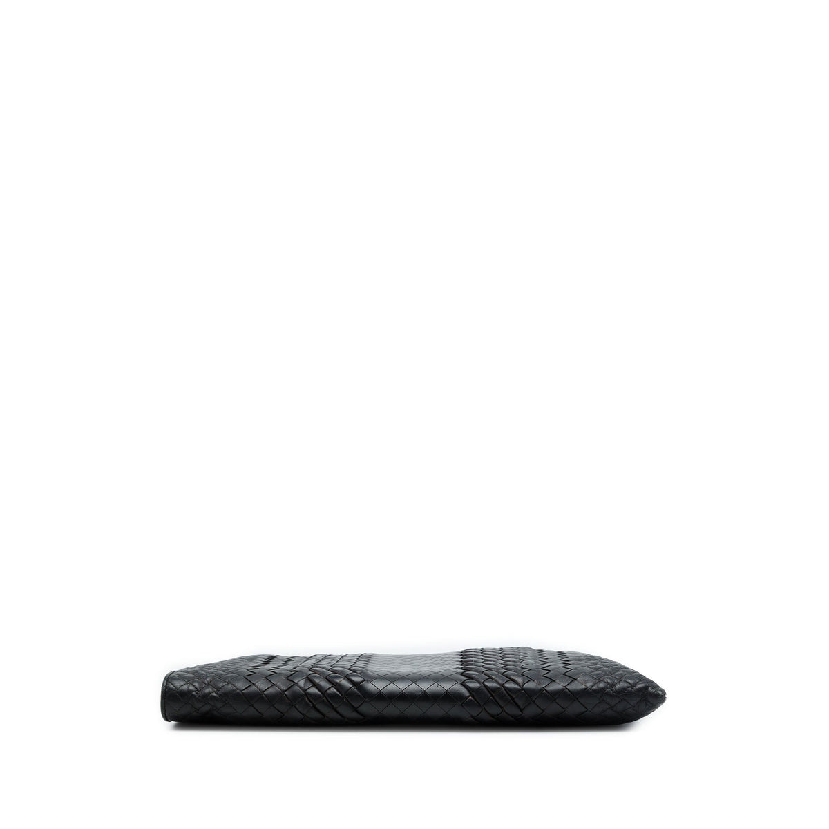 Bottega Veneta Nappa Intreccio Imperatore Zip Clutch — Black
