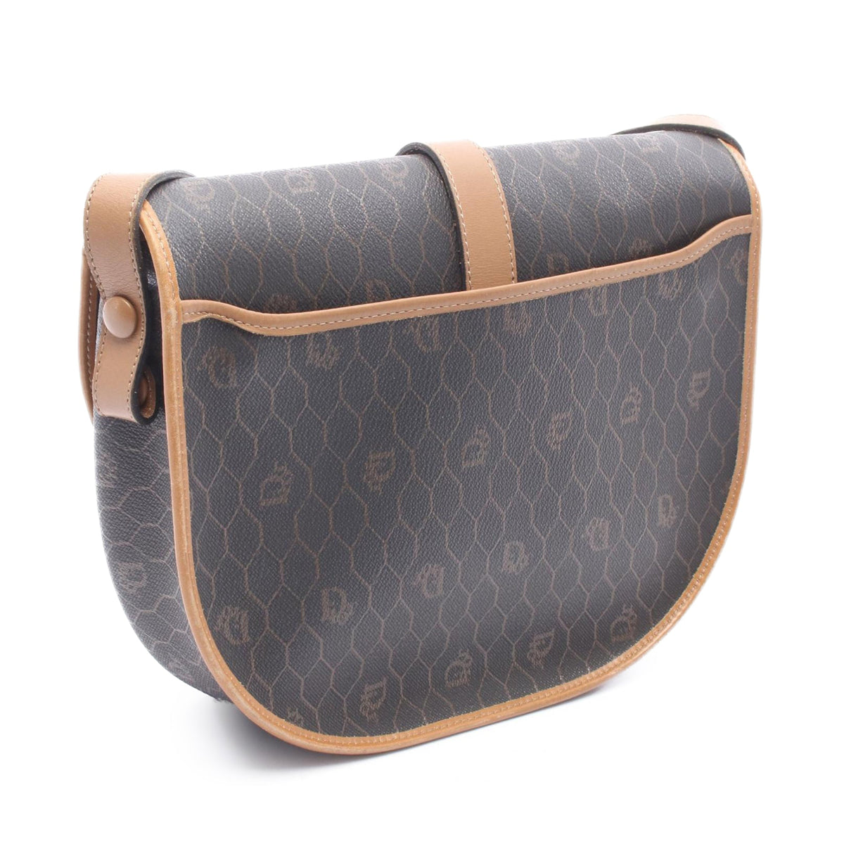 Dior Honeycomb Coated Canvas Crossbody — Black