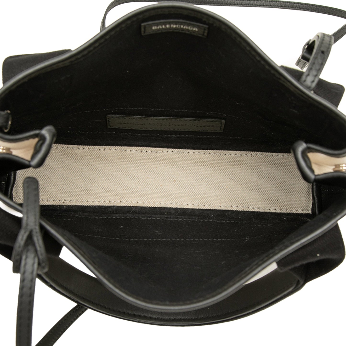 Balenciaga Canvas Navy Cabas Satchel XS