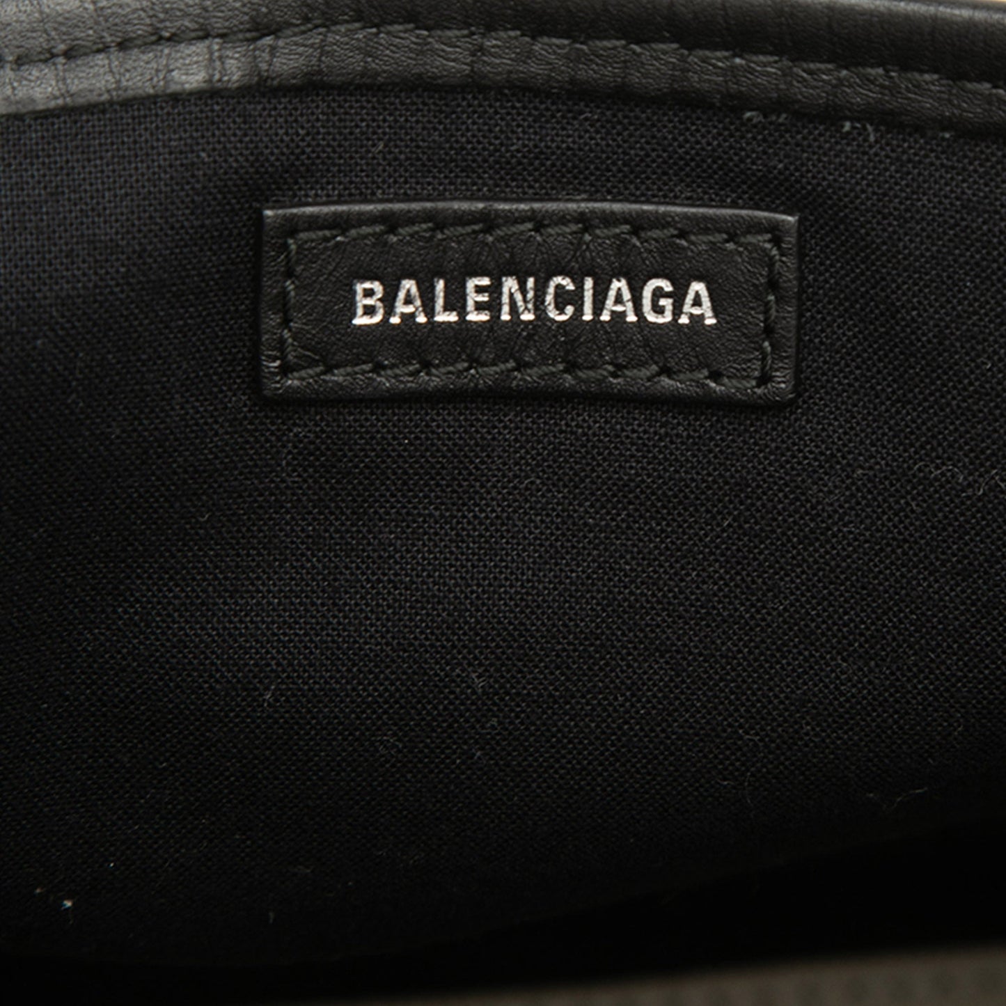Balenciaga Canvas Navy Cabas Satchel XS