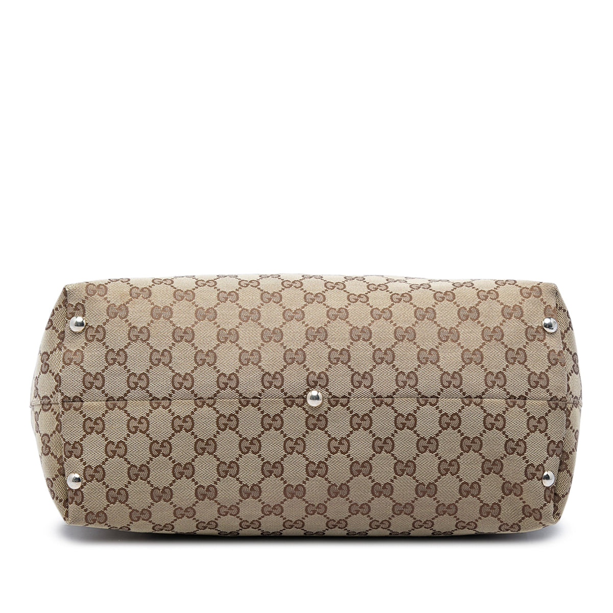 Gucci GG Canvas Icon Bit Tote — Beige