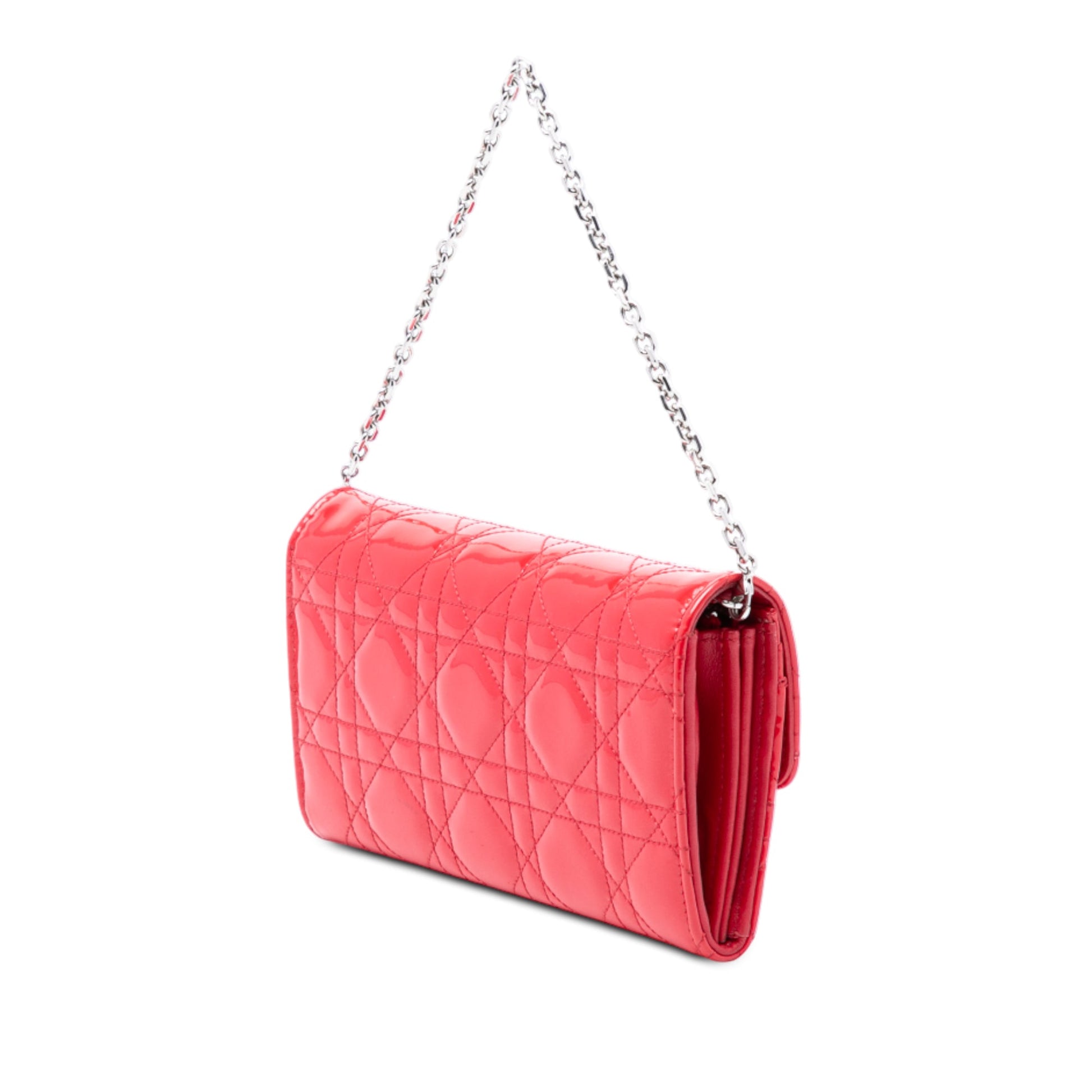 Dior Patent Cannage Miss Dior Wallet on Chain