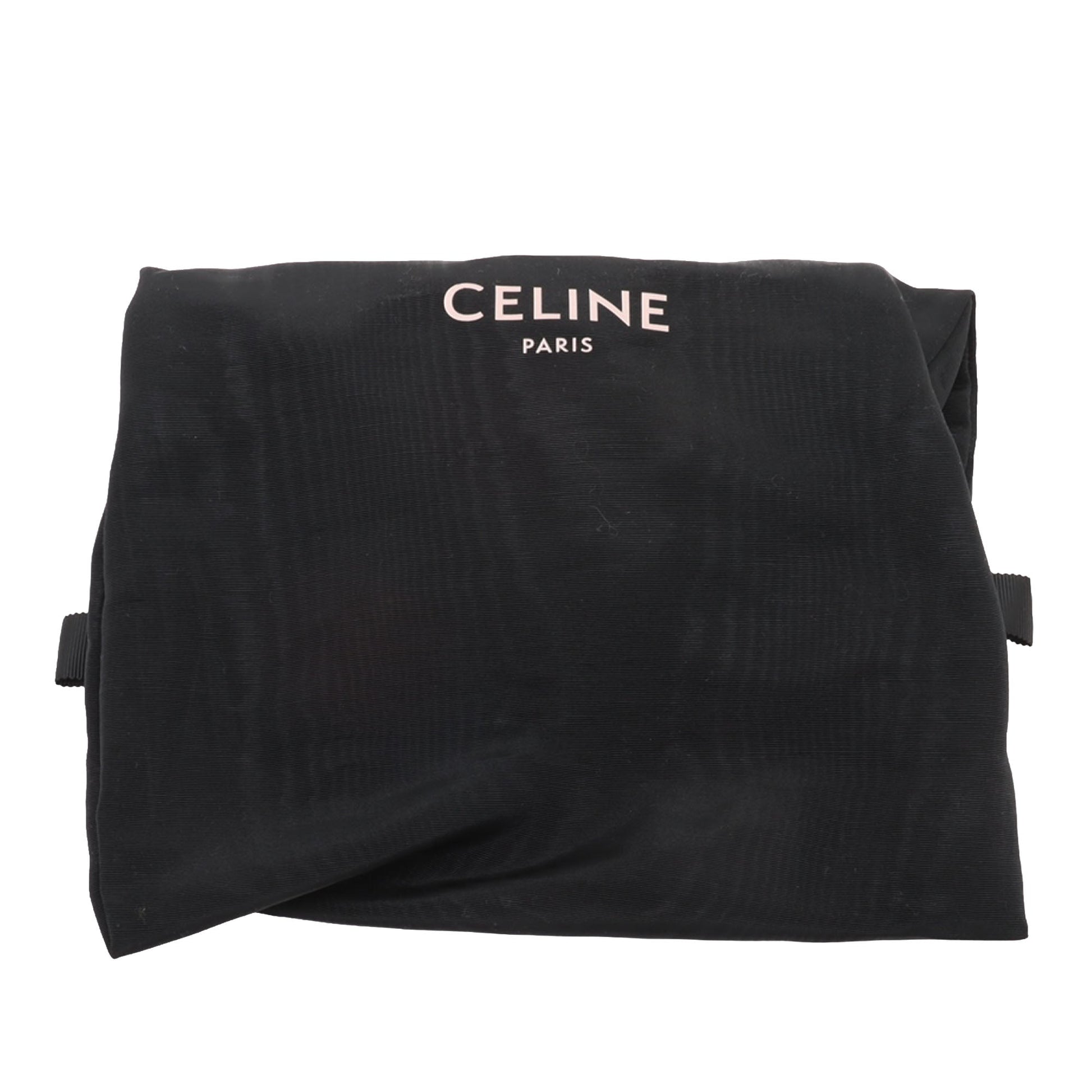 Celine Micro Triomphe Embroidered Canvas Drawstring Bucket Bag