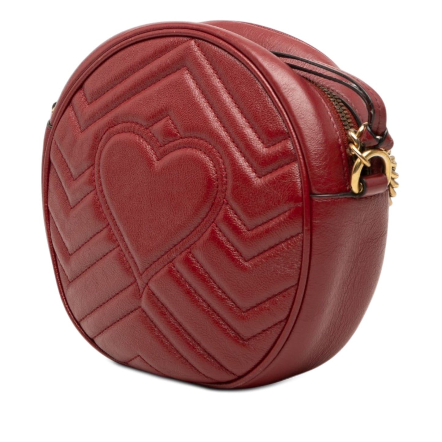 Gucci Mini GG Marmont Matelasse Leather Round Crossbody