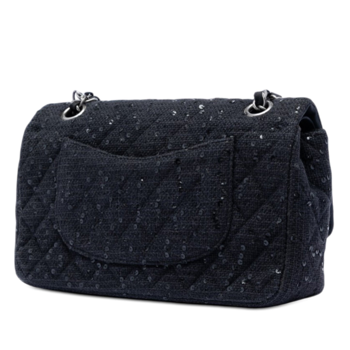 Chanel Medium Classic Tweed Sequin Double Flap