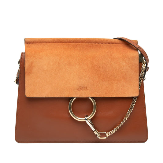 Chloé Medium Calfskin and Suede Faye Crossbody