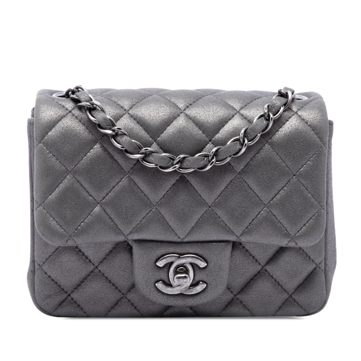 Chanel Mini Square Classic Iridescent Lambskin Single Flap