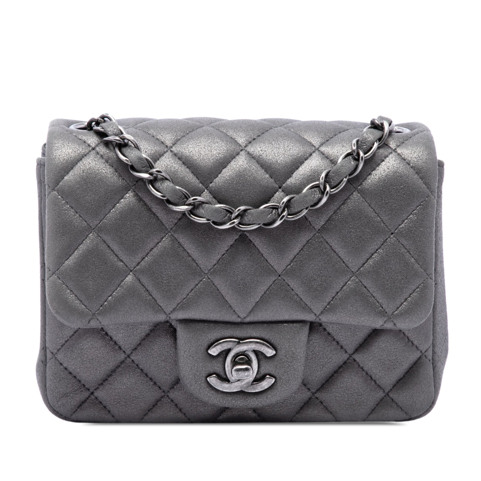 Chanel Mini Square Classic Iridescent Lambskin Single Flap