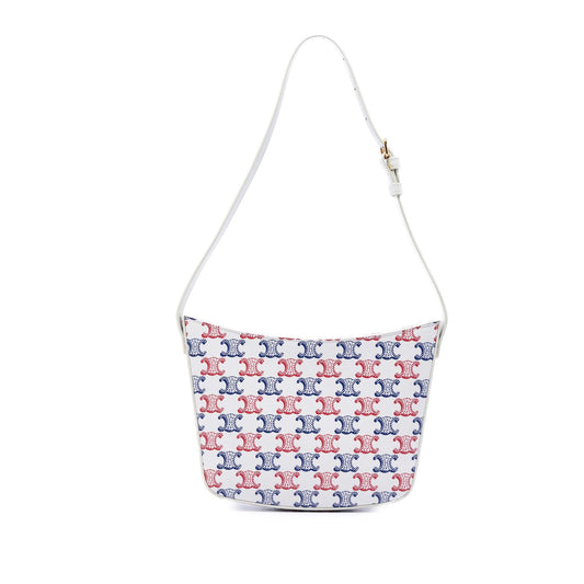 Celine Medium Triomphe Coated Canvas Croque Shoulder Bag
