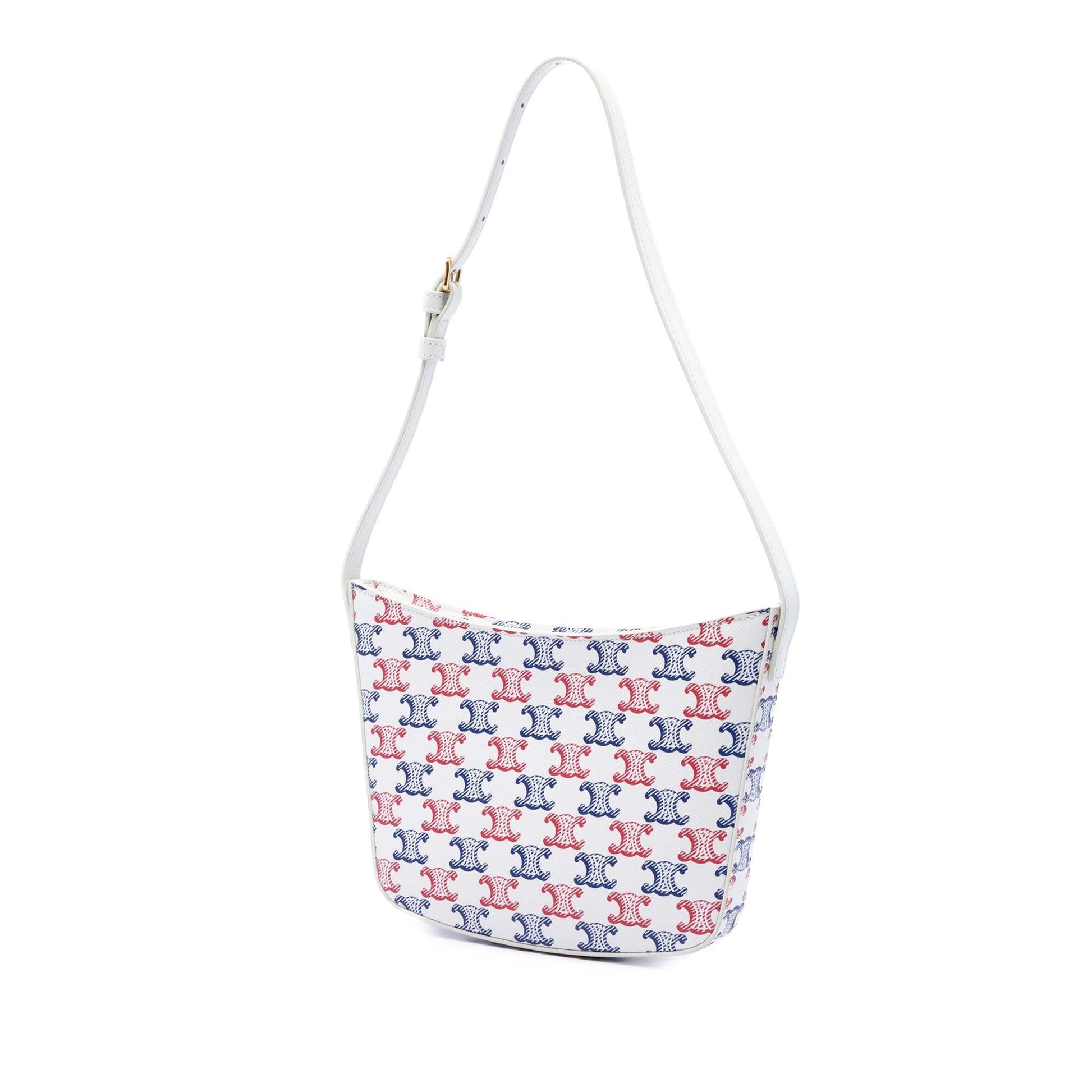 Celine Medium Triomphe Coated Canvas Croque Shoulder Bag