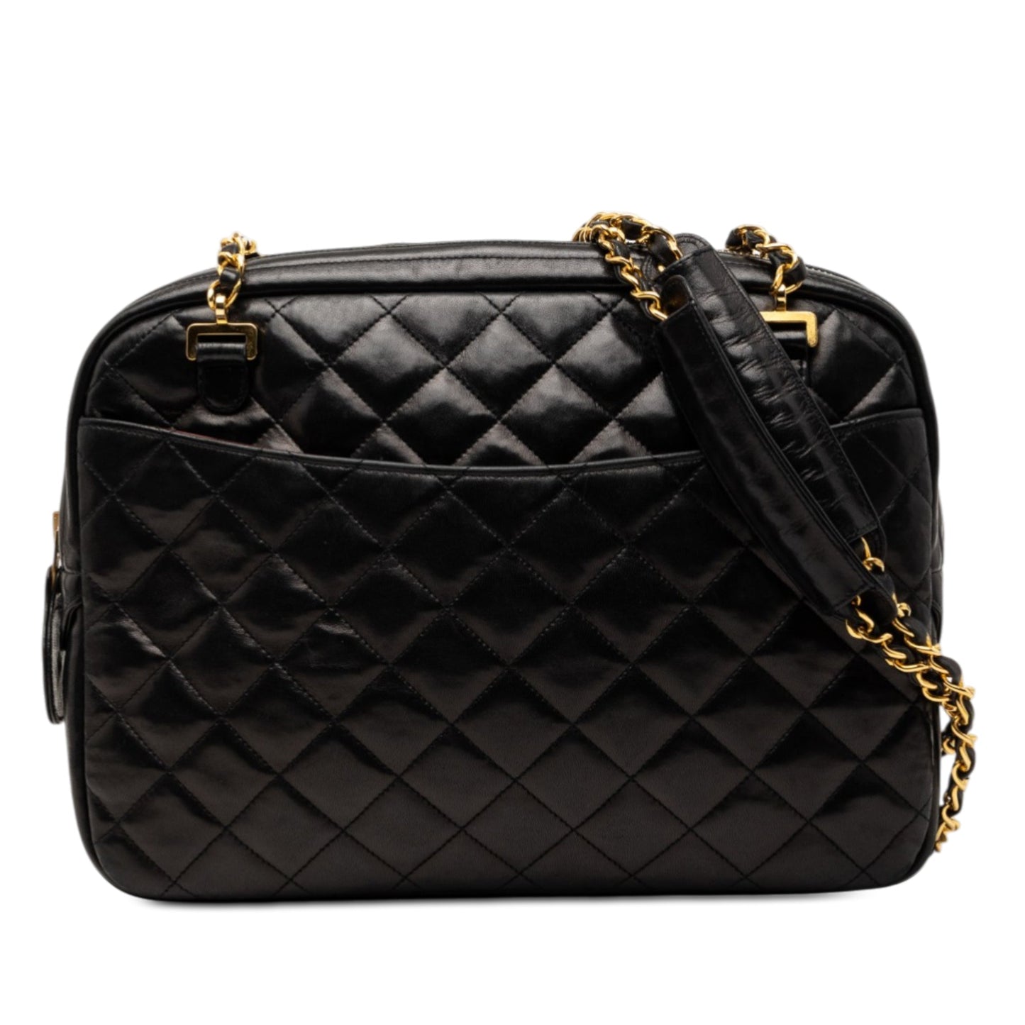 CC Quilted Lambskin Front Pocket Chain Camera Bag
