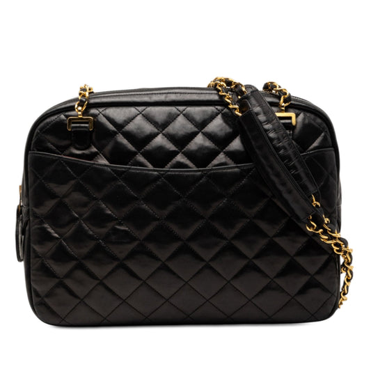 CC Quilted Lambskin Front Pocket Chain Camera Bag