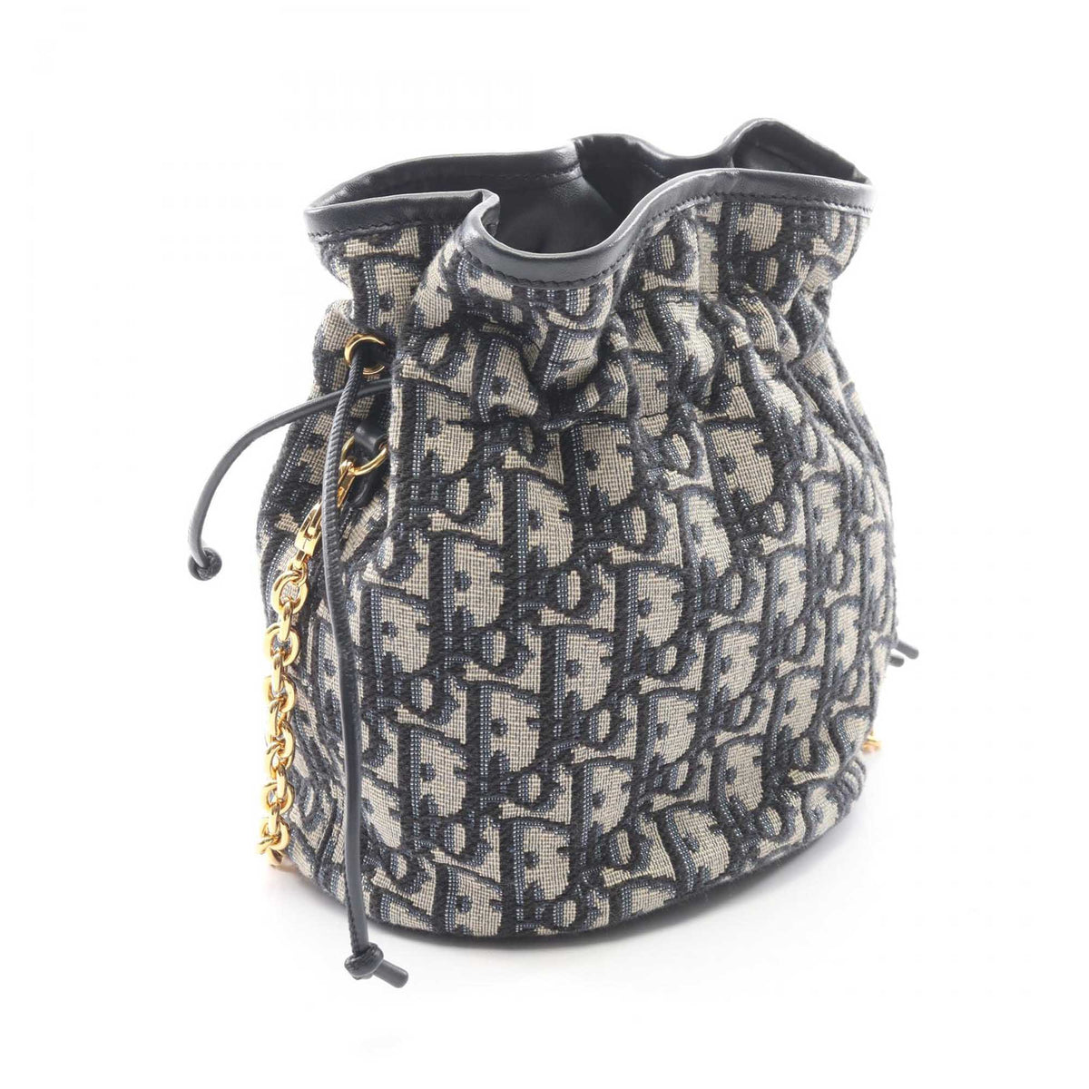 Dior Mini Oblique Canvas 30 Montaigne Drawstring Bucket Bag