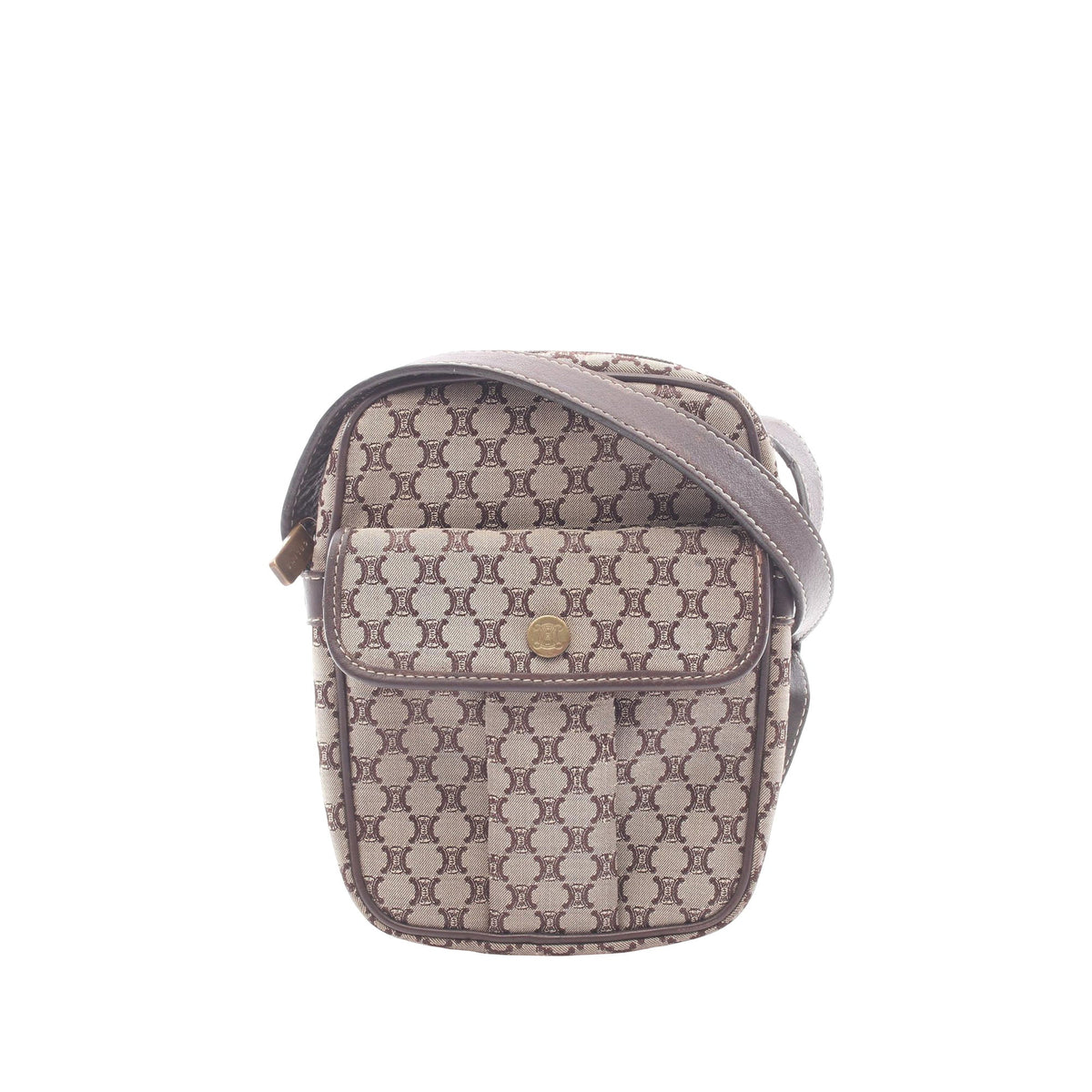 Celine Macadam Canvas Crossbody — Beige