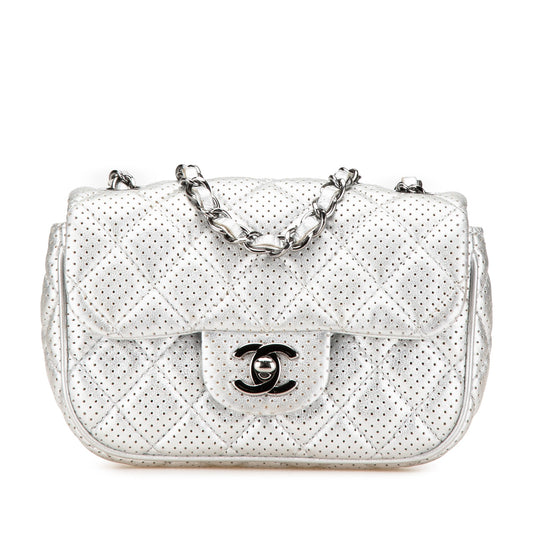 Chanel Mini Perforated Lambskin Punch Flap