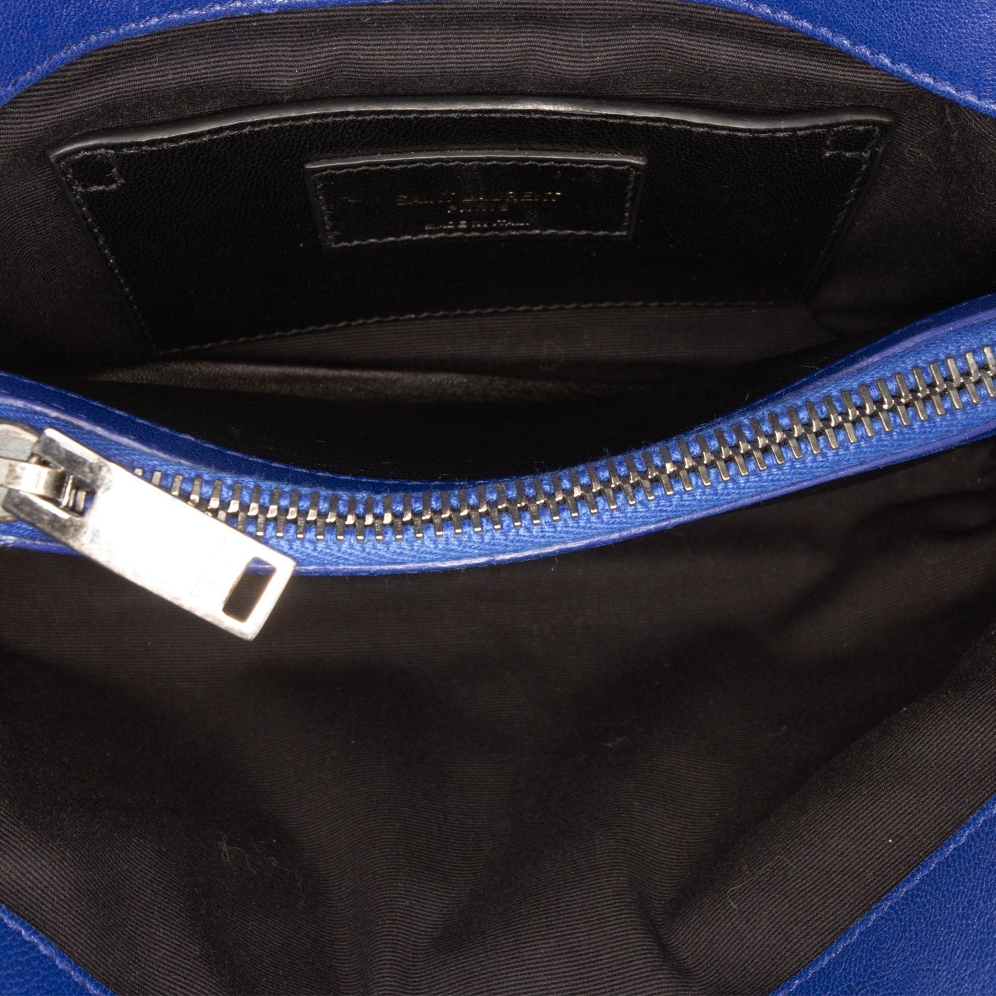 Saint Laurent Medium Chevron Sheepskin Monogram College Satchel