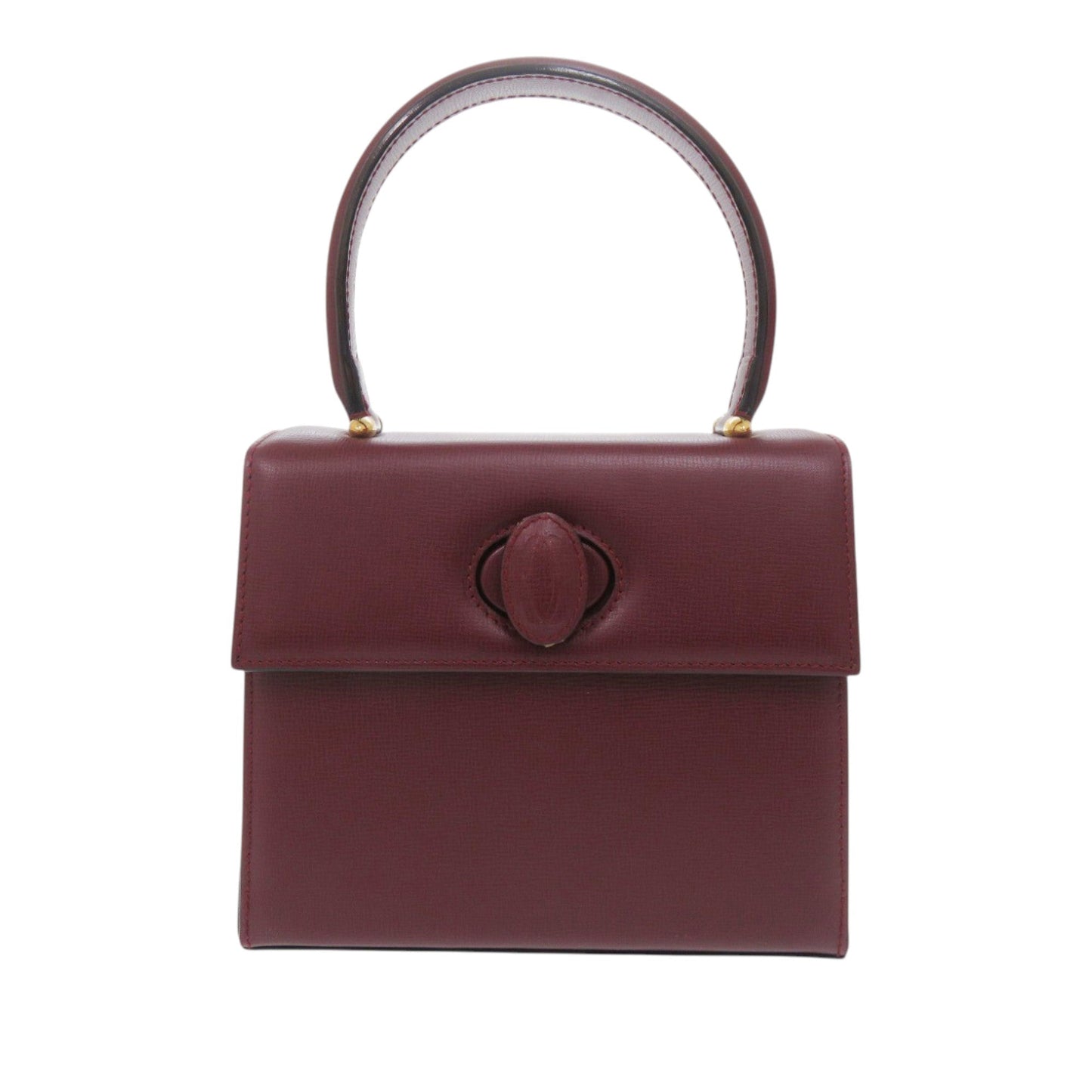 Cartier Leather Must de Cartier Turn Lock Handbag