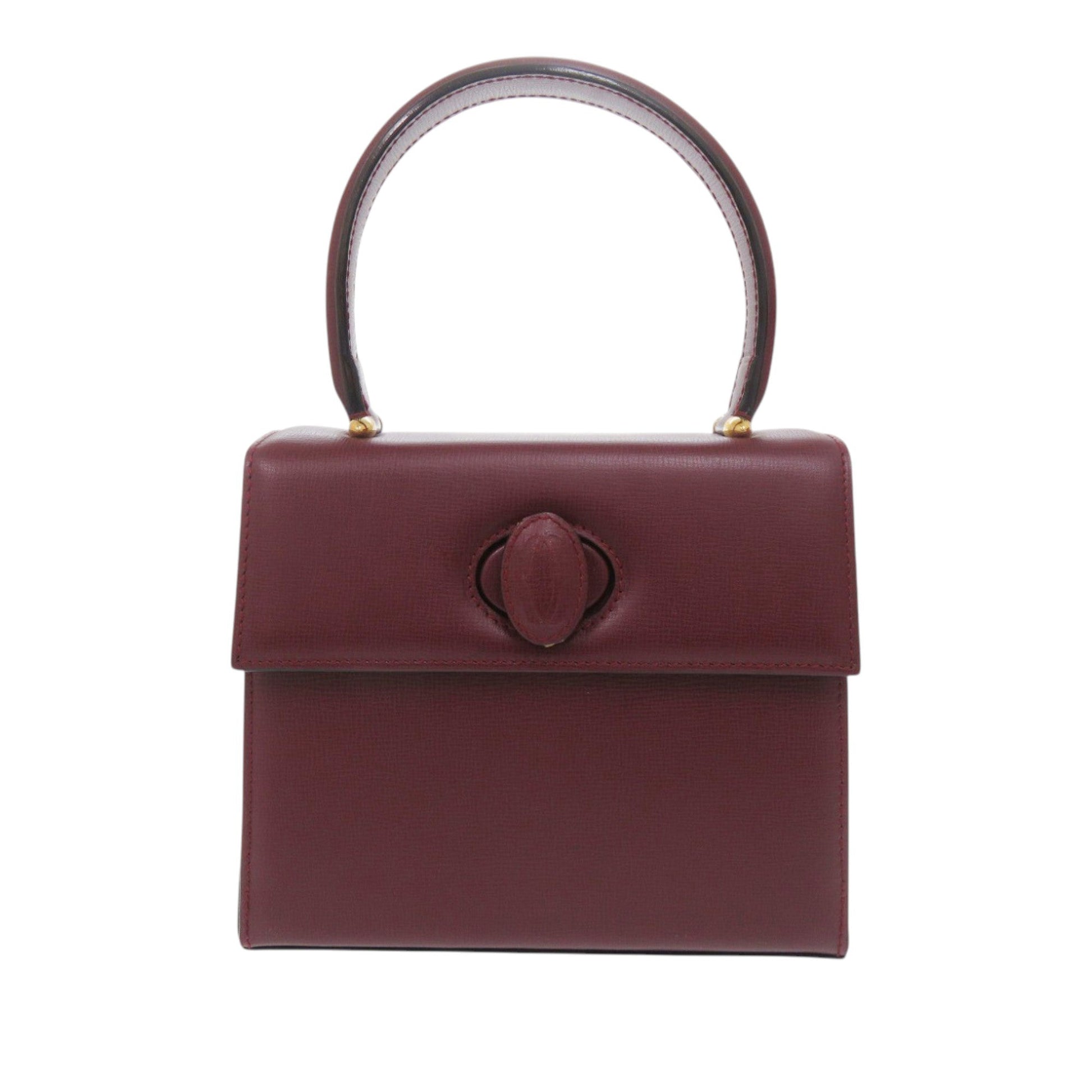 Cartier Leather Must de Cartier Turn Lock Handbag