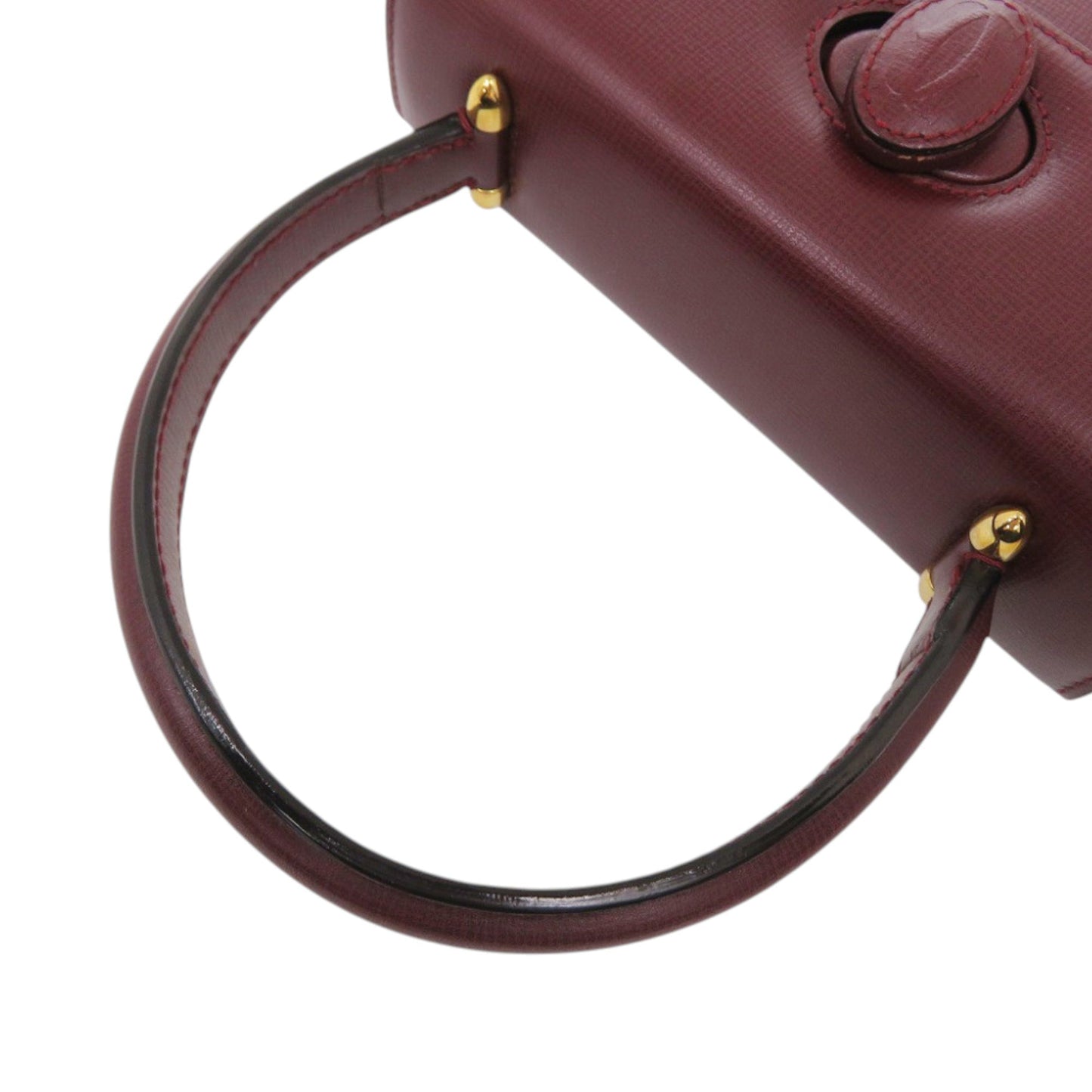 Cartier Leather Must de Cartier Turn Lock Handbag