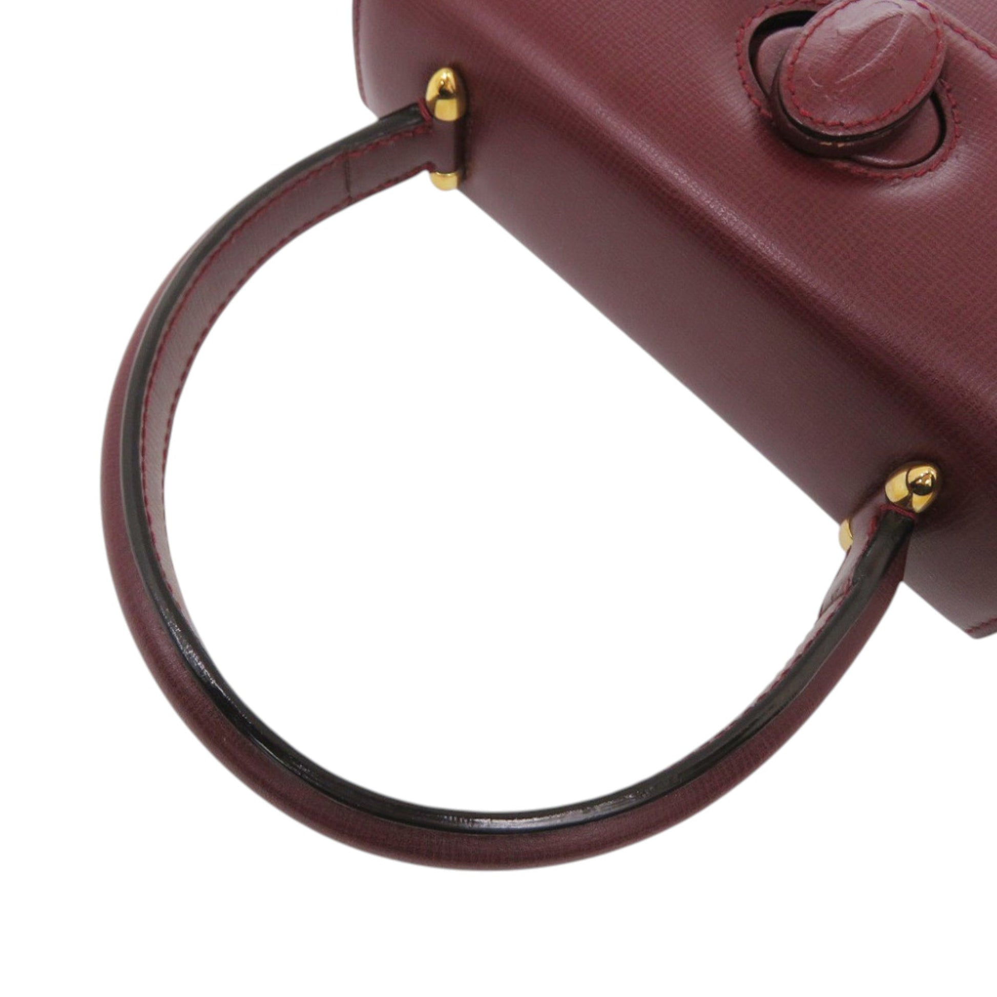 Cartier Leather Must de Cartier Turn Lock Handbag