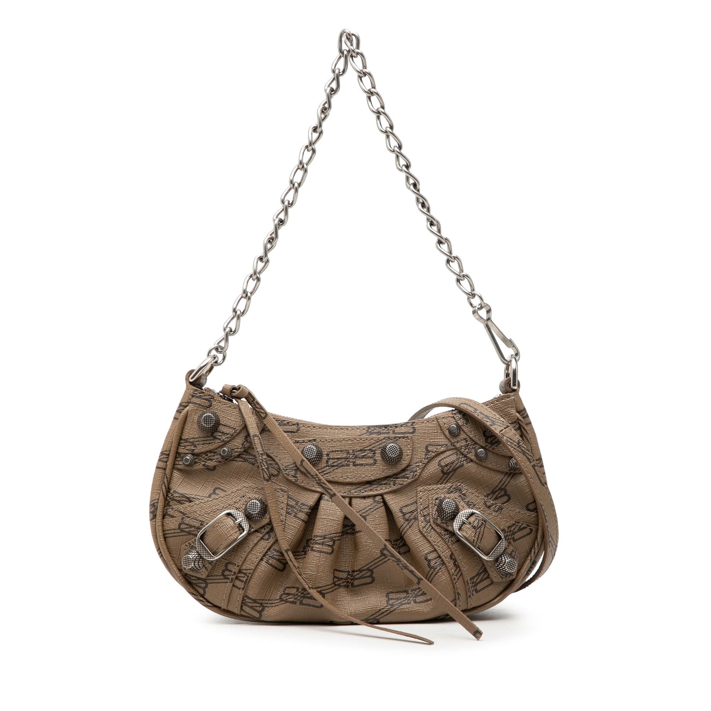 Balenciaga Mini BB Monogram Coated Canvas Le Cagole Satchel