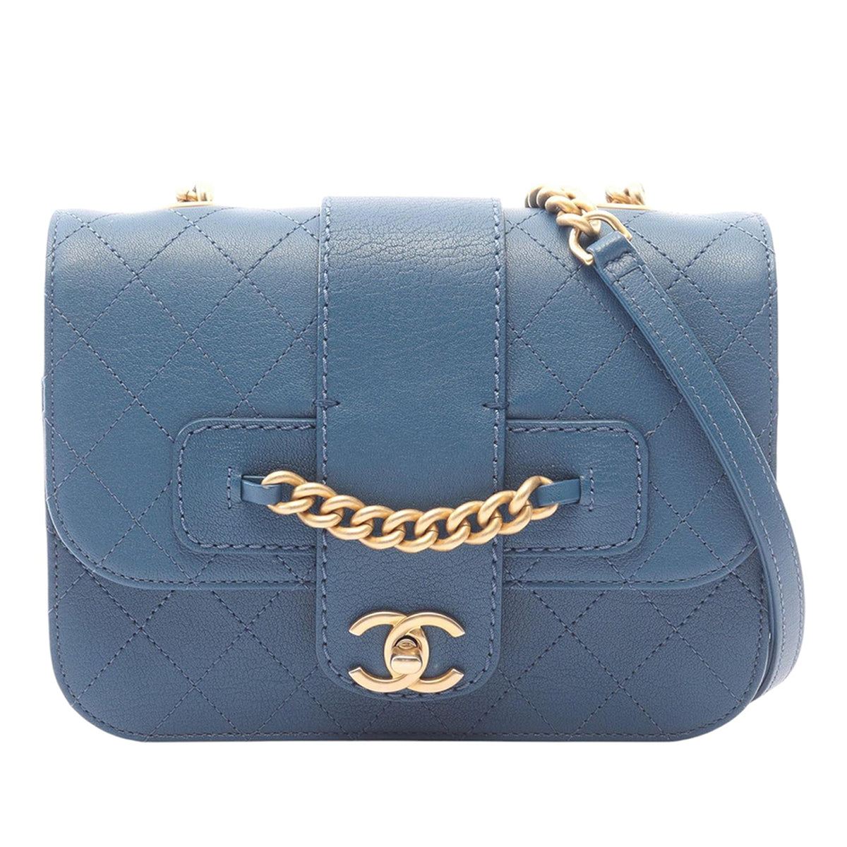 Chanel Front Chain Calfskin Flap
