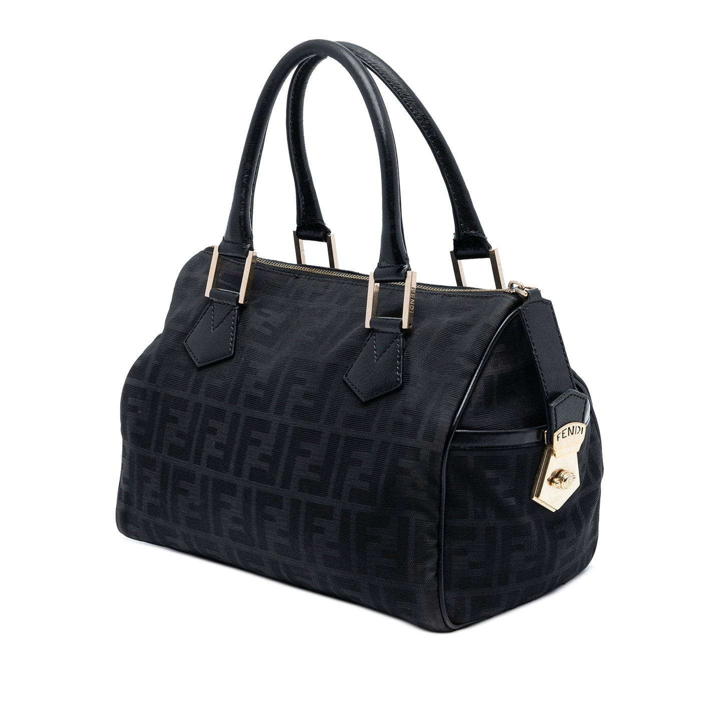 Fendi Zucca Canvas Boston Bag