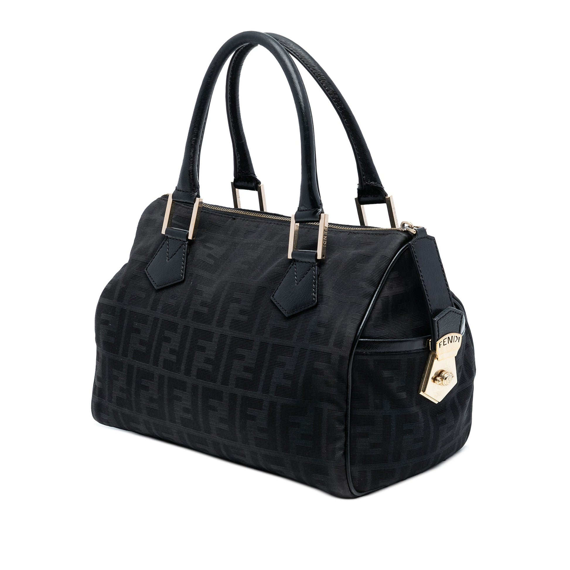 Fendi Zucca Canvas Boston Bag