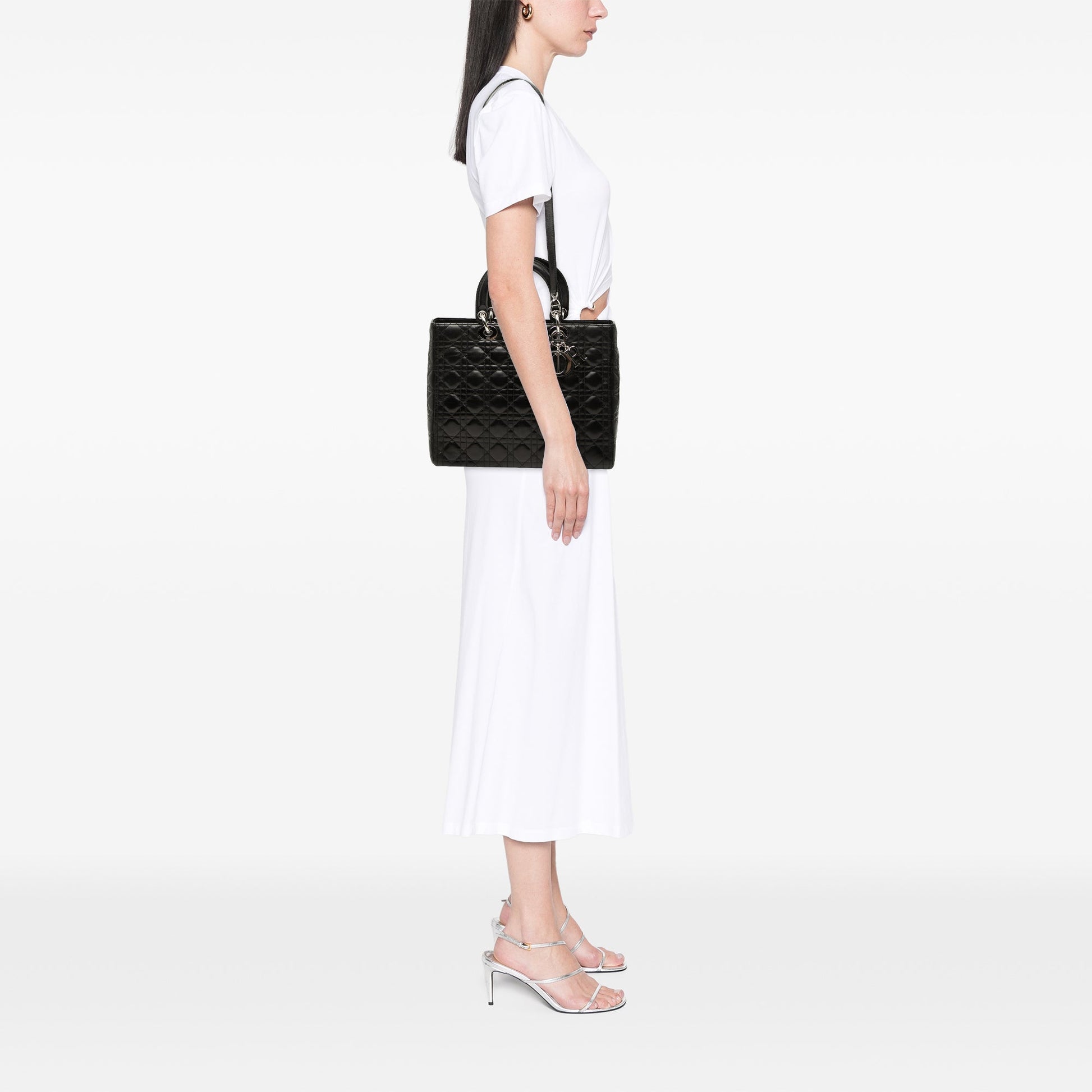 Dior Large Lambskin Cannage Lady Dior