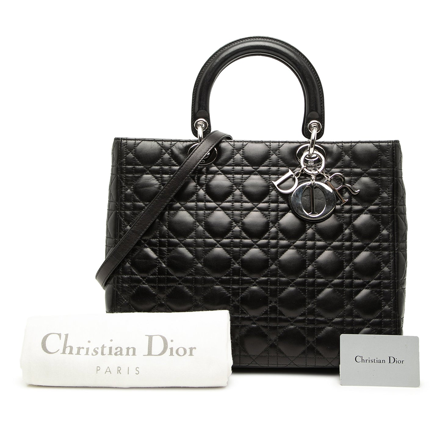 Dior Large Lambskin Cannage Lady Dior