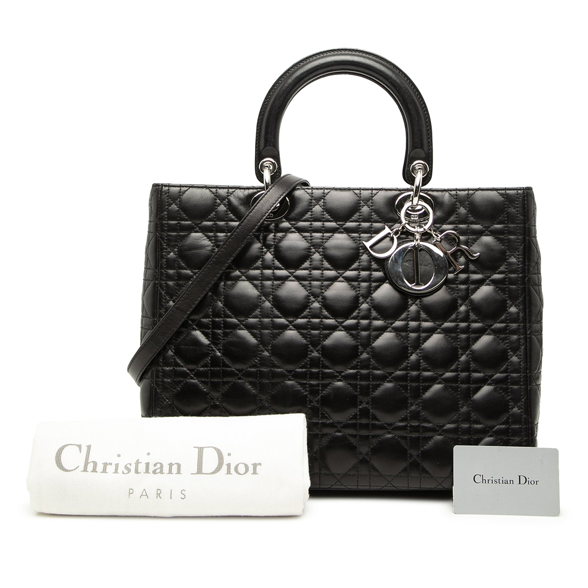 Dior Large Lambskin Cannage Lady Dior