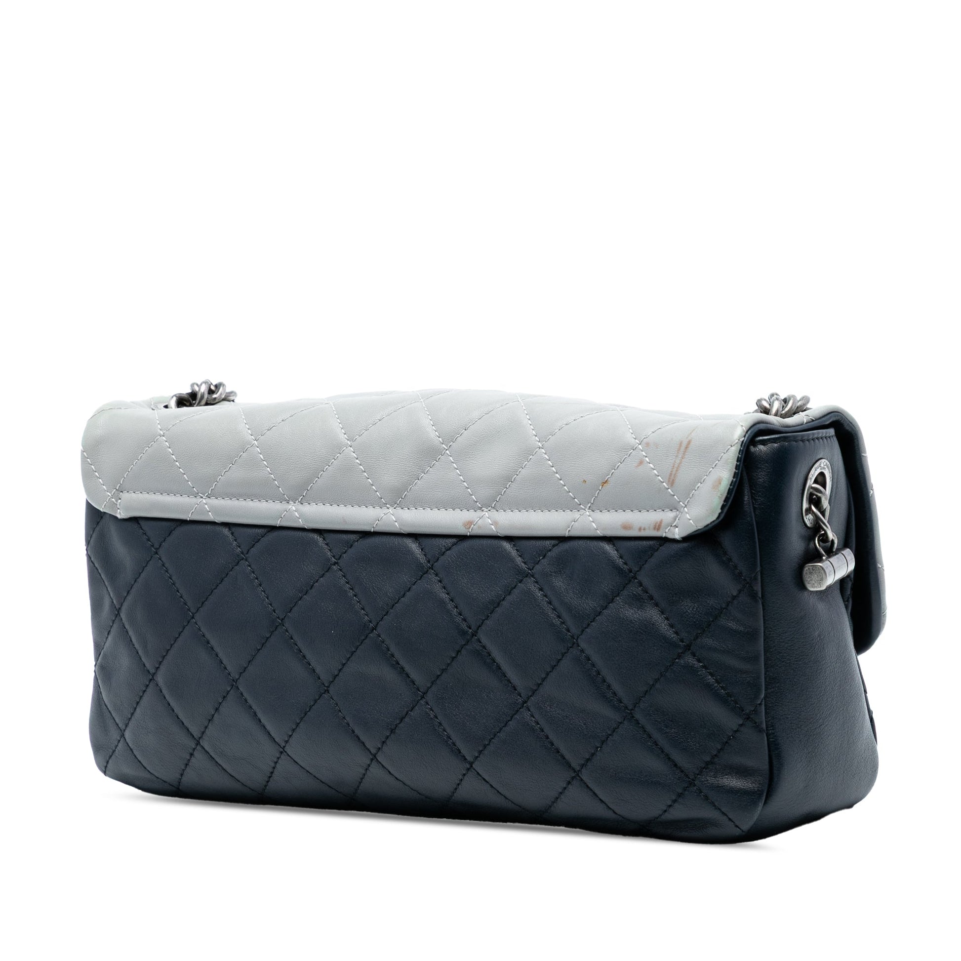 Chanel Large Tricolor Quilted Lambskin Country Chic Flap