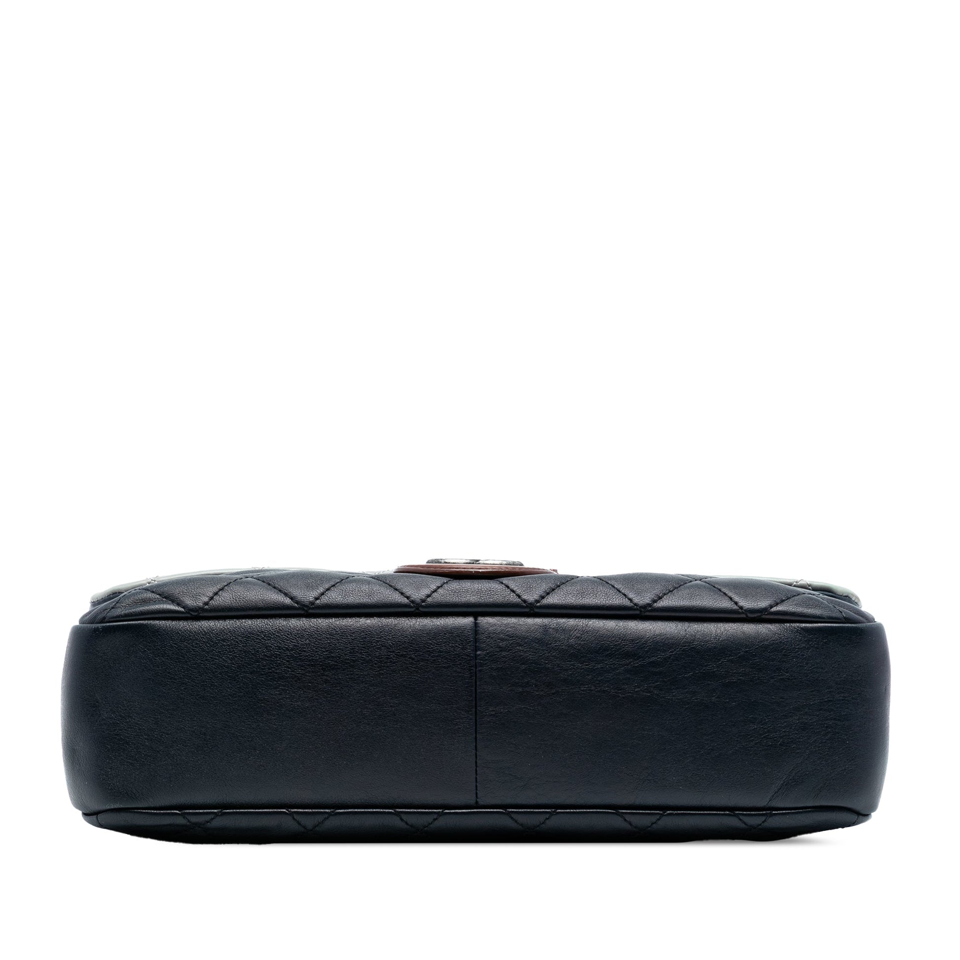 Chanel Large Tricolor Quilted Lambskin Country Chic Flap