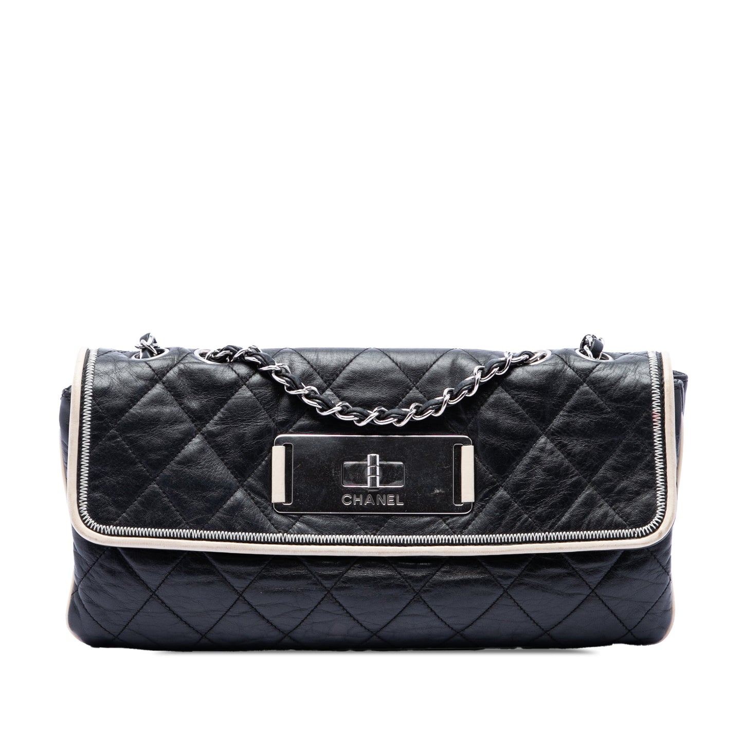 Chanel Quilted Lambskin East West Mademoiselle Flap