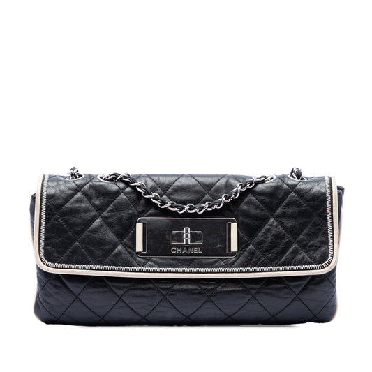 Chanel Quilted Lambskin East West Mademoiselle Flap