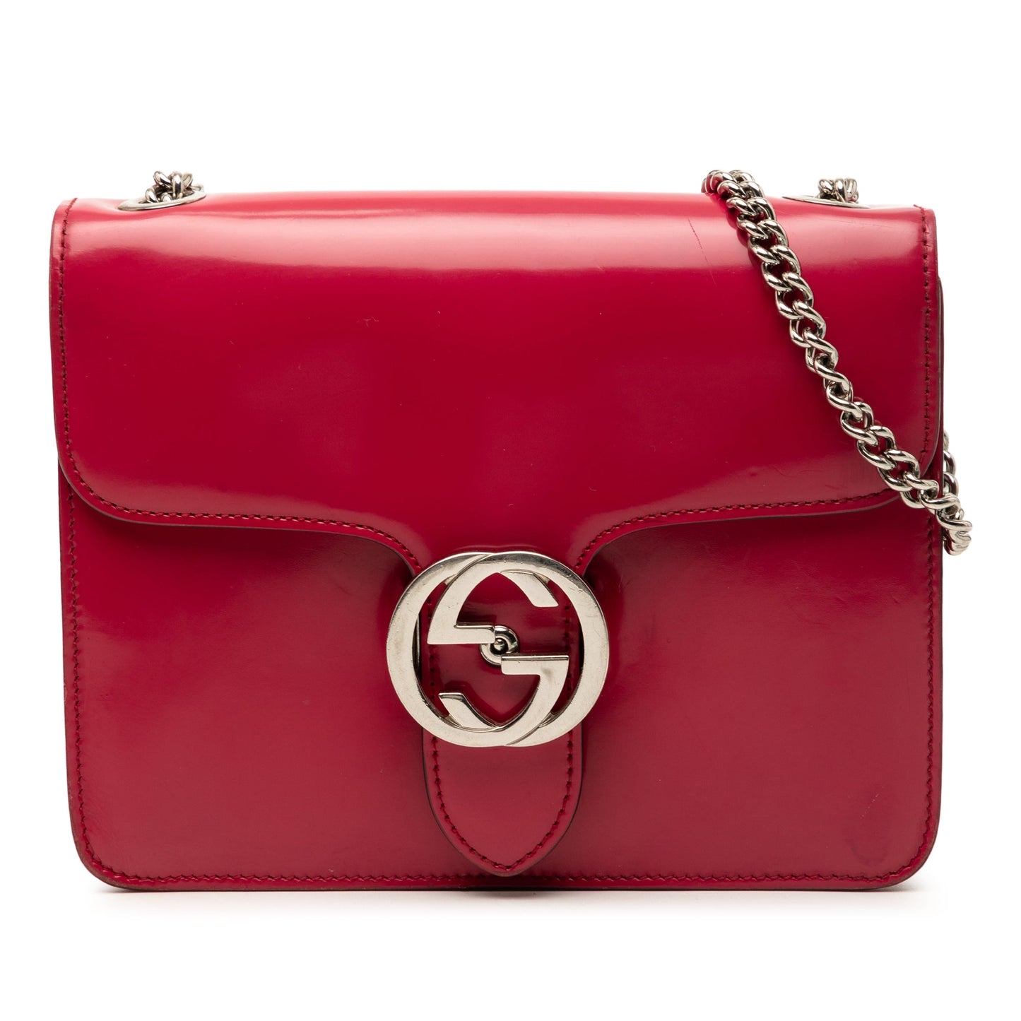 Gucci Small Patent Interlocking G Crossbody