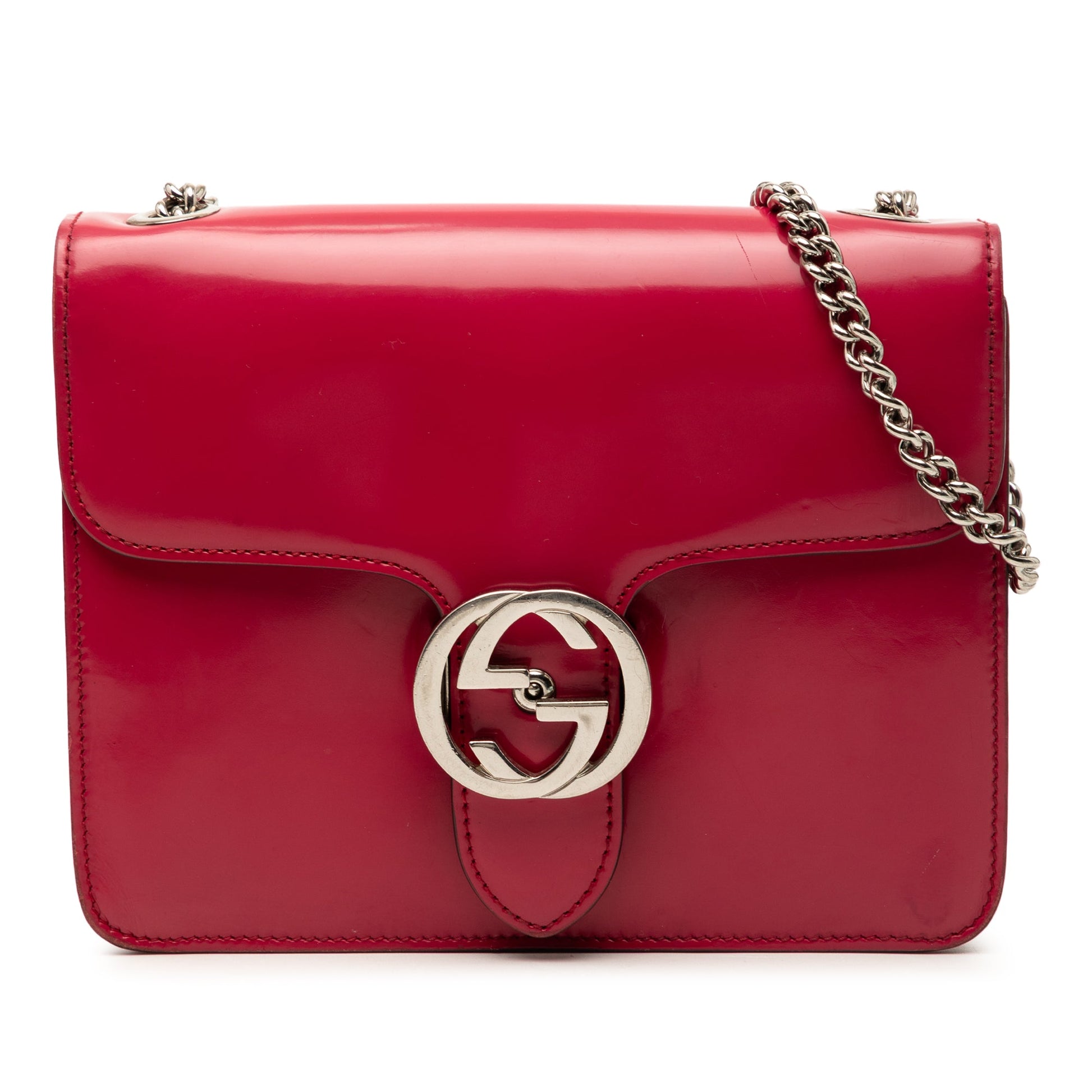 Gucci Small Patent Interlocking G Crossbody