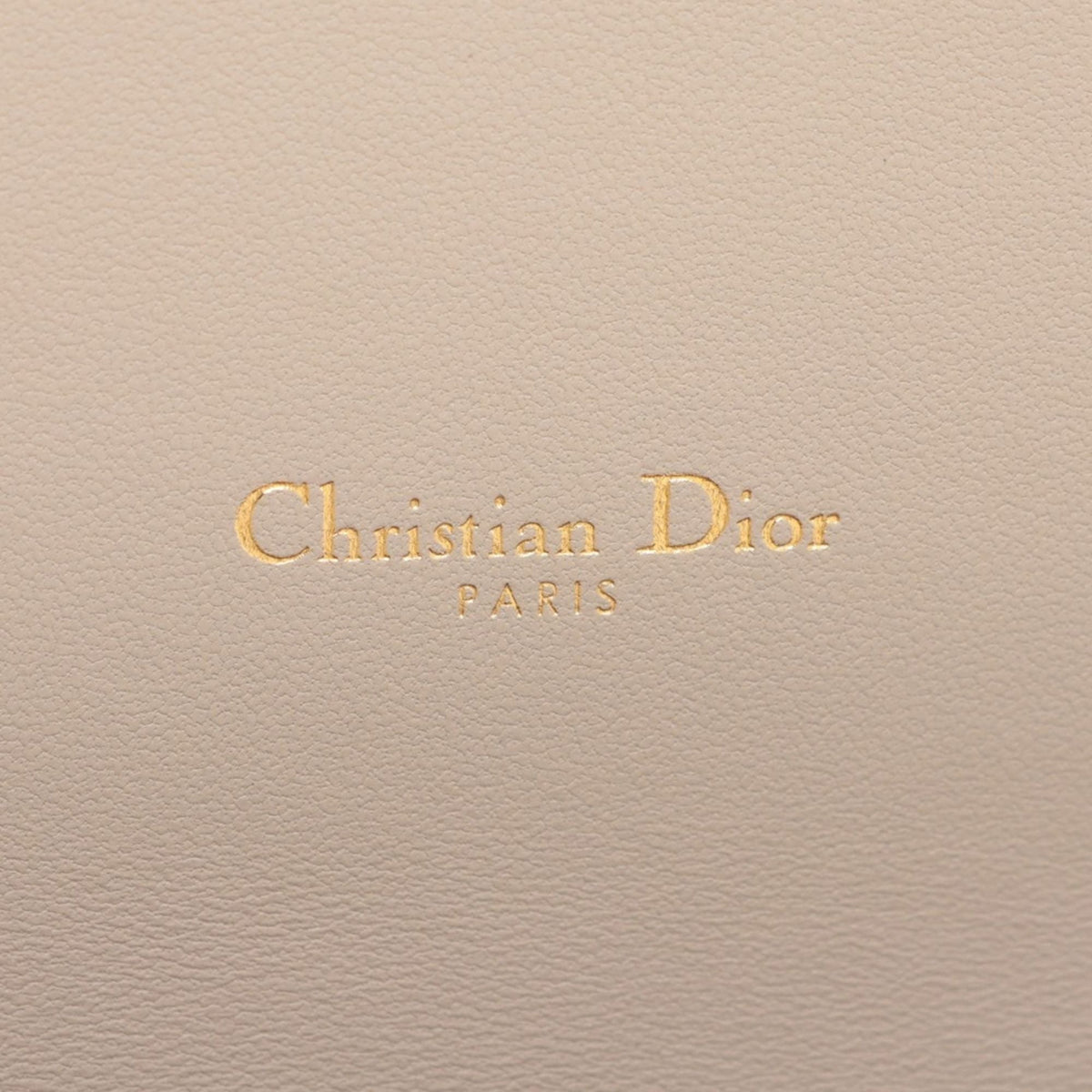 Dior Calfskin Cannage Caro Wallet on Chain — Beige
