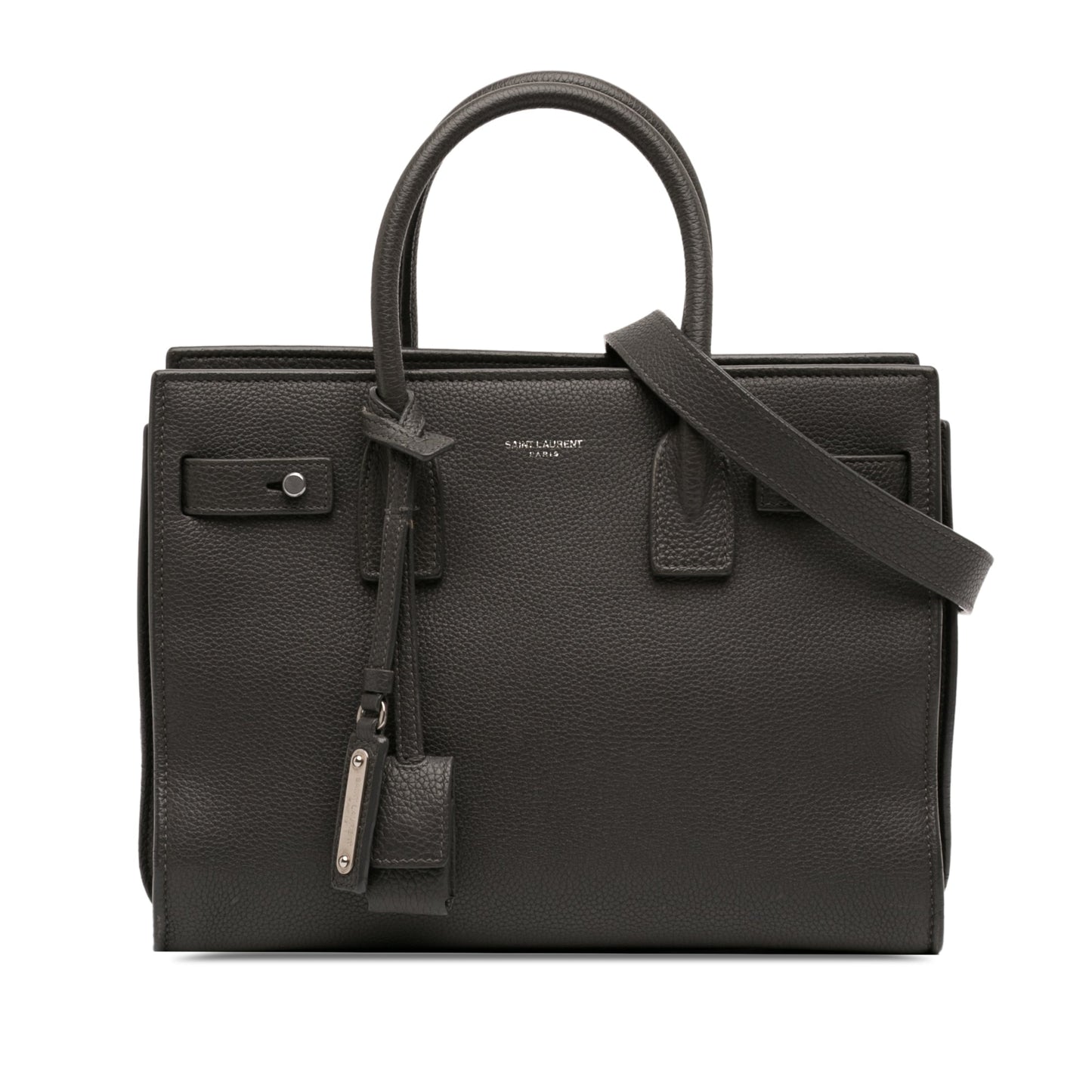 Saint Laurent Baby Grained Calfskin Sac de Jour Satchel